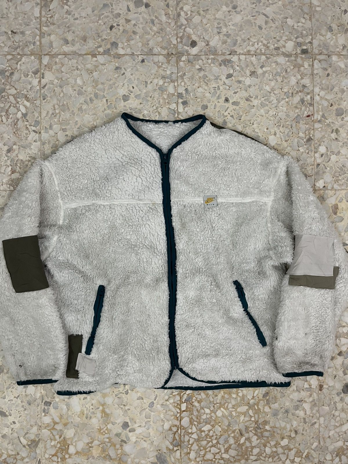 Nike 💥NIKE WILD Deep Pile High Fleece Boxy Cut Patched Jackets Size US M / EU 48-50 / 2 - 2 Thumbnail