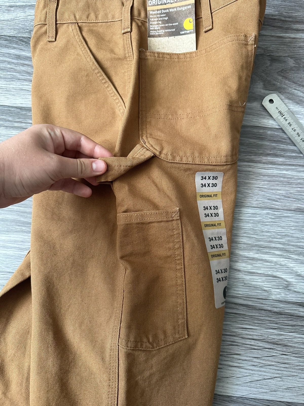 Carhartt × Vintage NEW Carhartt Vintage 34x30 Baggy Tan Carpenter Pants Size US 34 / EU 50 - 7 Thumbnail