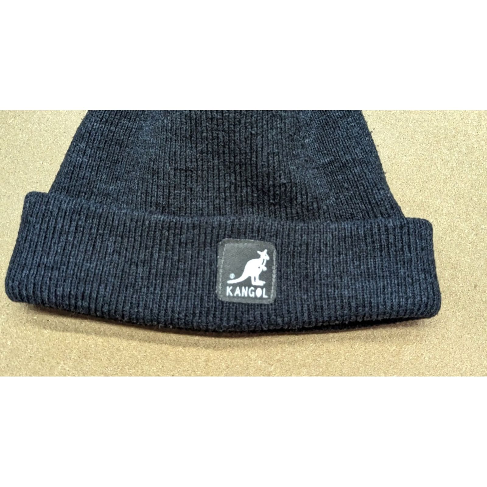 Kangol Kangol Gray Beanie Hat One Size Cuffed Kangaroo Pom Pom Ribbon Ribbed - Unisex Adults - Beanie - Knit - Acrylic - Fall Winter Spring - Kangol Size ONE SIZE - 5 Thumbnail