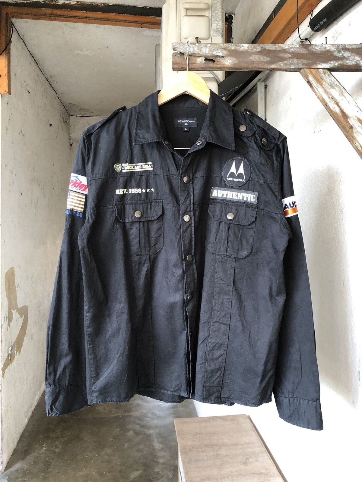 If Six Was Nine Rare❗️In The Attic Homme Punk Multi Patches Shirt Size US L / EU 52-54 / 3 - 19 Thumbnail