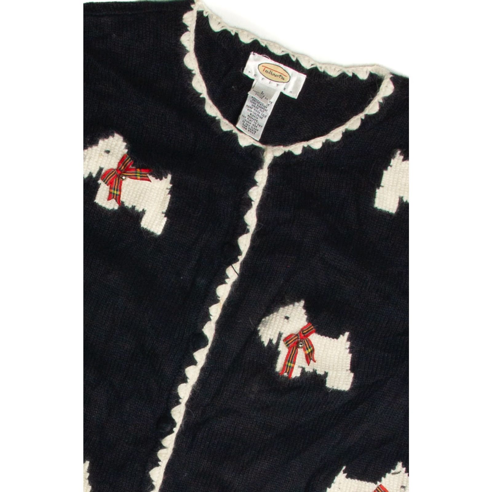Talbots VINTAGE Talbots Black Ugly Christmas Cardigan 60872 Large Cardigan Mens Womens XL 42” Chest Burnt Size L / US 10 / IT 46 - 2 Thumbnail