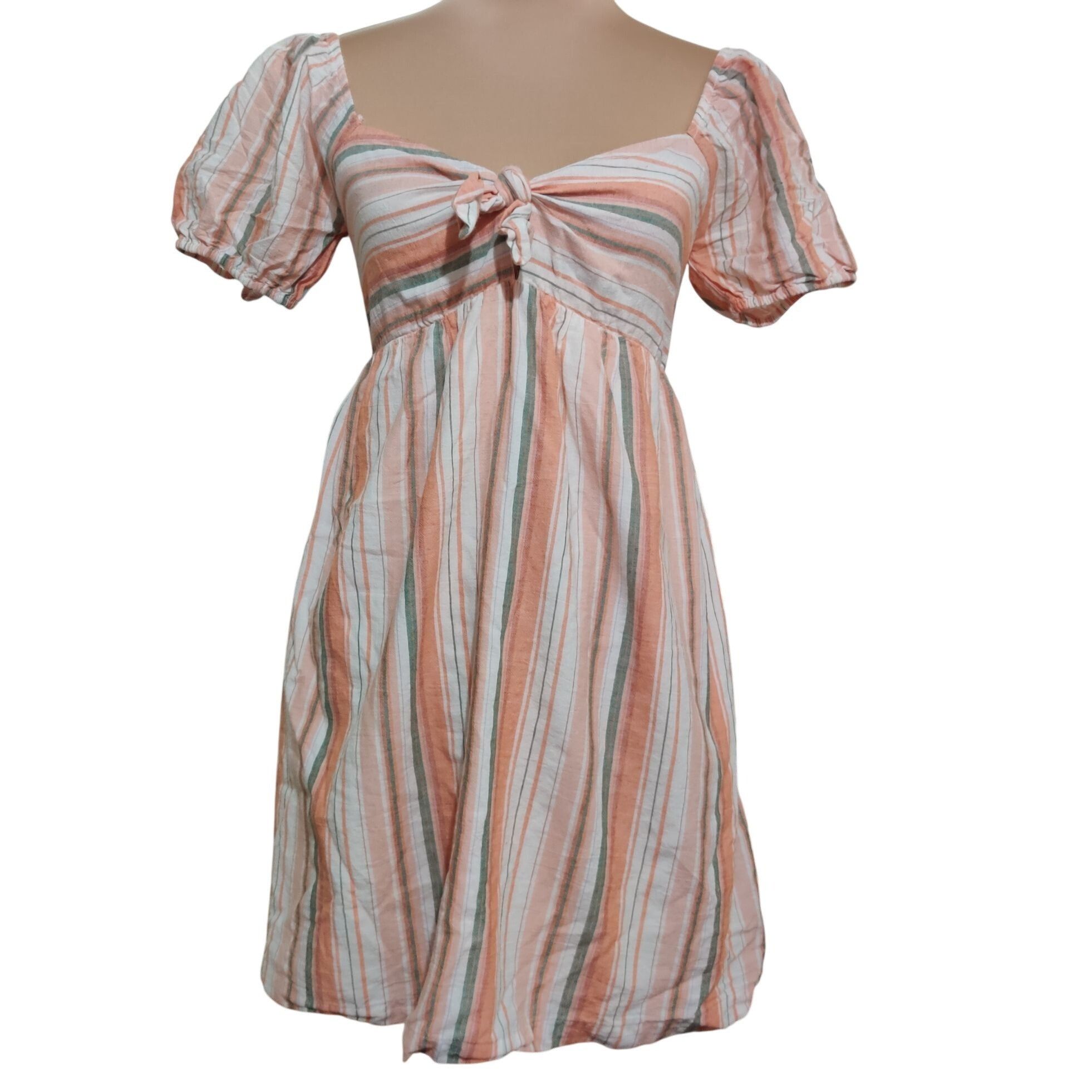 Other Lost + Wander Womens Dress Babydoll Skyline Striped Puff Sle Size S / US 4 / IT 40 - 1 Thumbnail