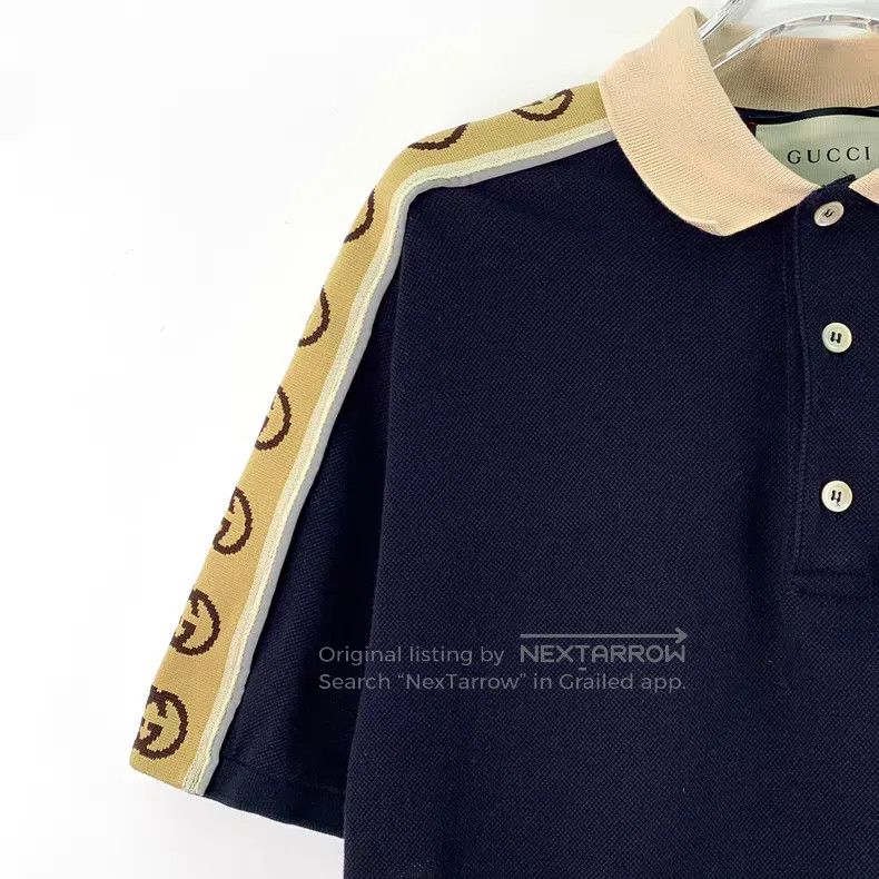 Gucci Gucci Dark blue side logo string label cotton single singl Size US S / EU 44-46 / 1 - 3 Thumbnail