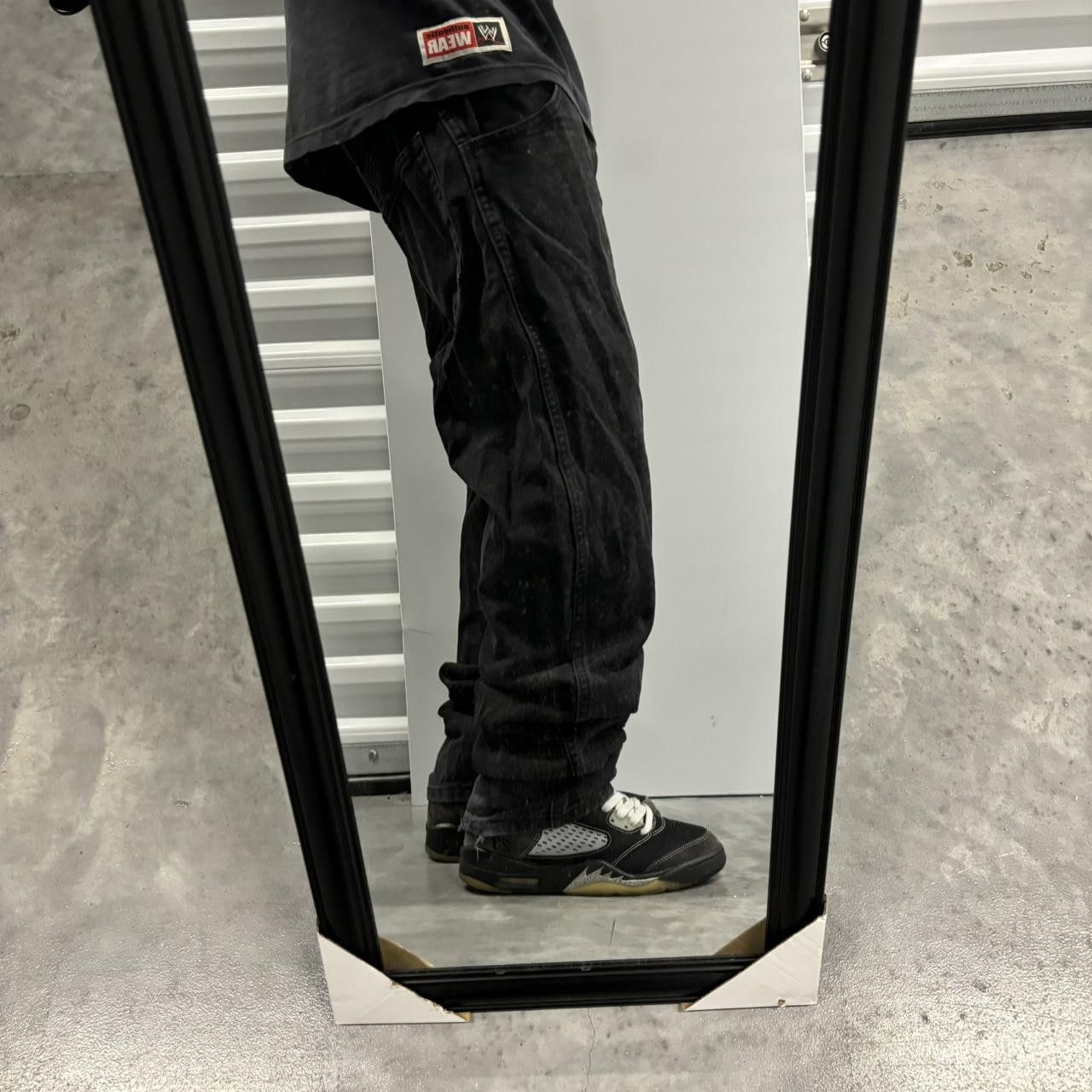 Japanese Brand × Vintage Crazy Vintage Y2K/2000s Grunge Solid Black Essential Denim Jeans! Size US 35 - 2 Thumbnail