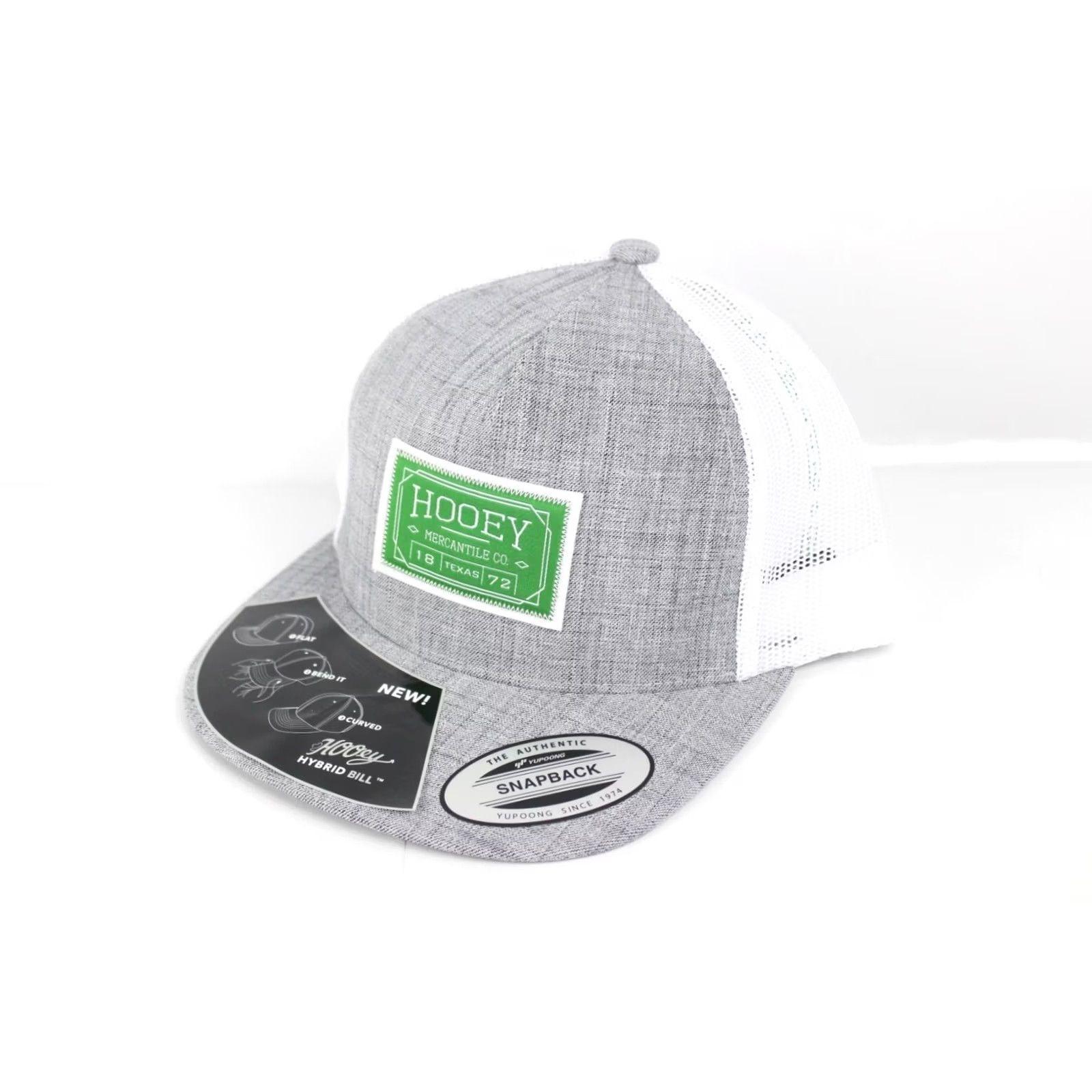 Vintage Hooey Doc Mercantile Hat Cap Snapback Gray White Adjustable Men's 2302T Size ONE SIZE - 5 Thumbnail