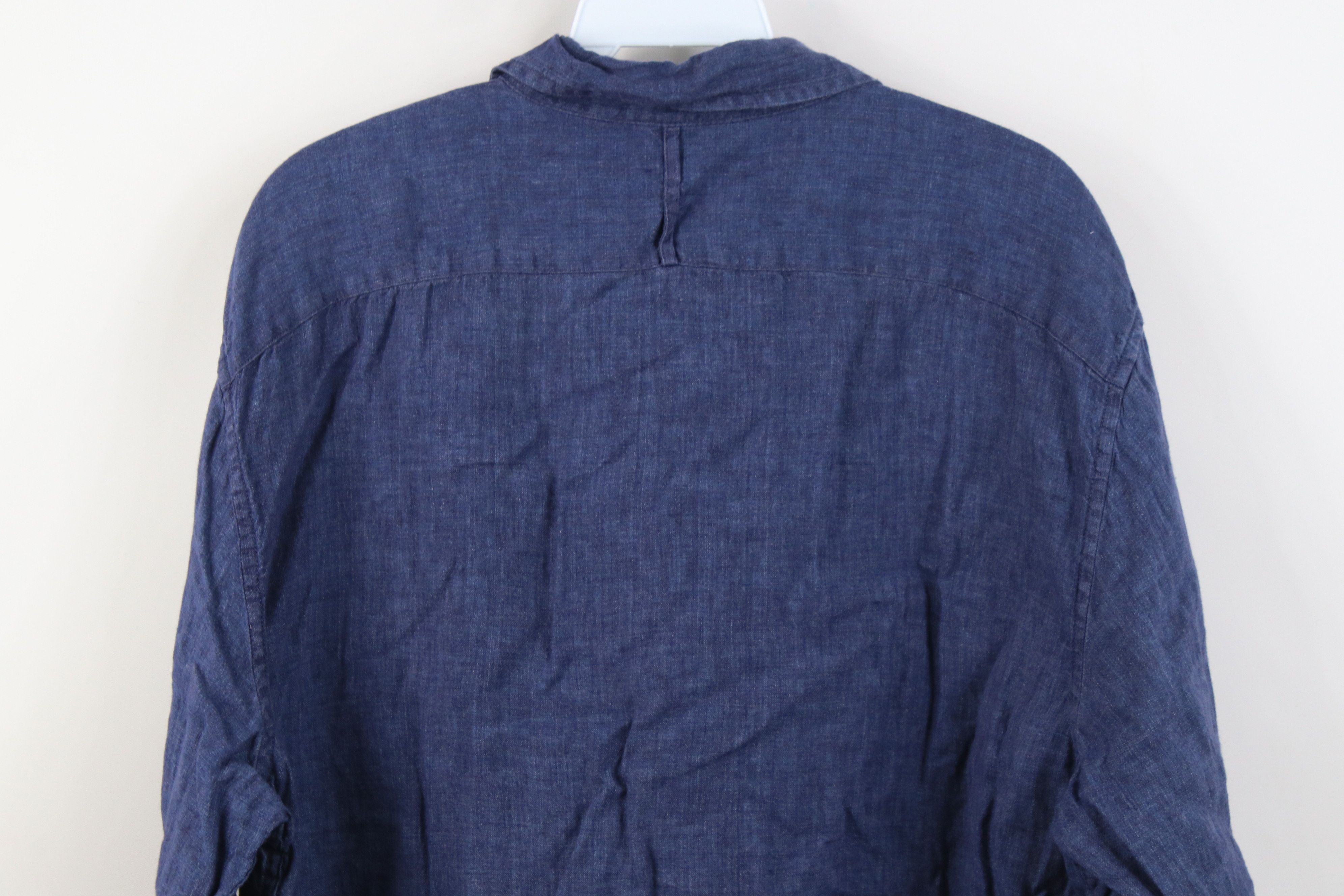 Banana Republic Banana Republic Fit Chambray Linen Button Shirt Blue Size US L / EU 52-54 / 3 - 9 Thumbnail