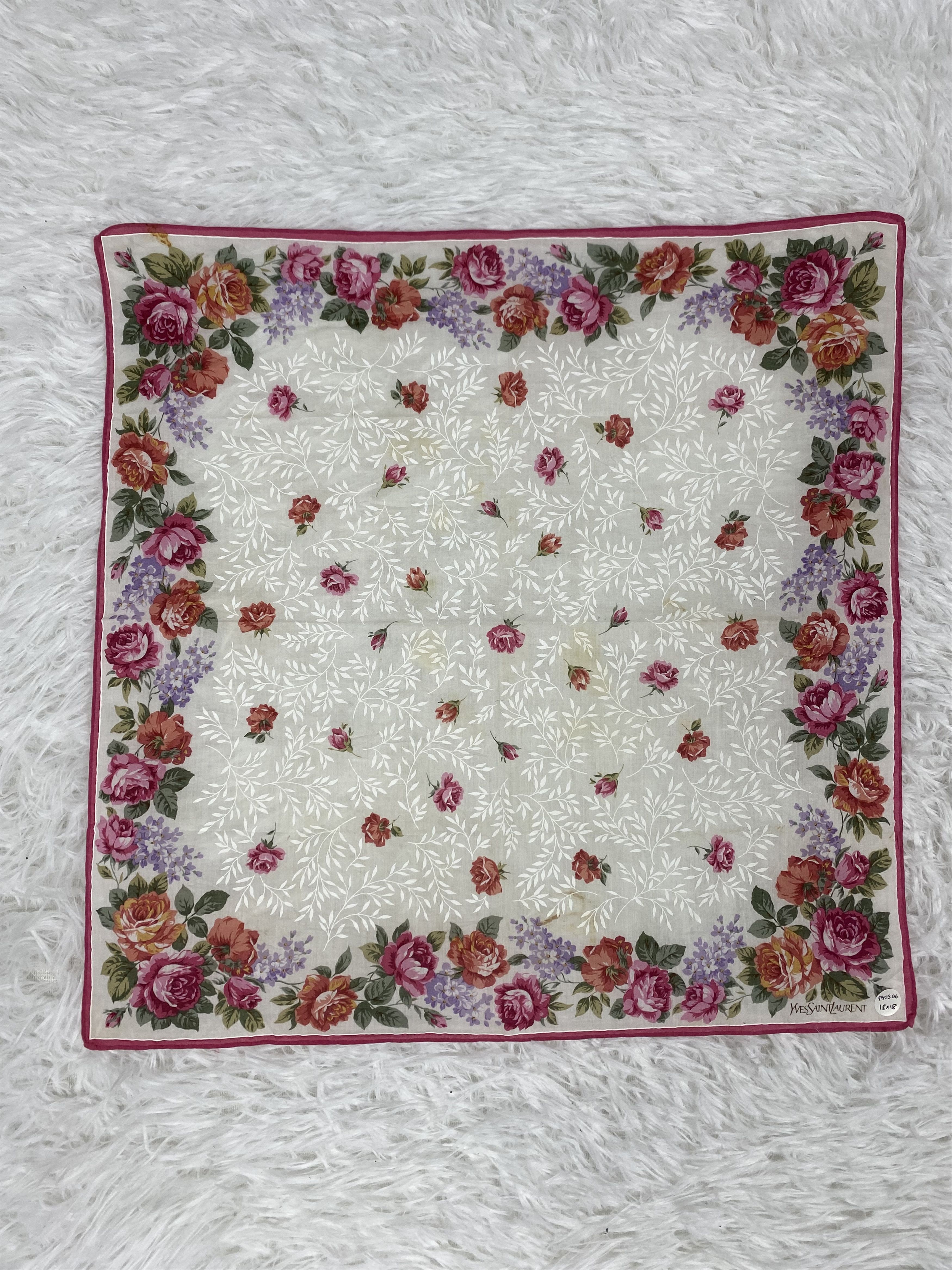Yves Saint Laurent Vintage Yves Saint Laurent Handkerchief Neckerchief PH0546 Size ONE SIZE - 3 Thumbnail