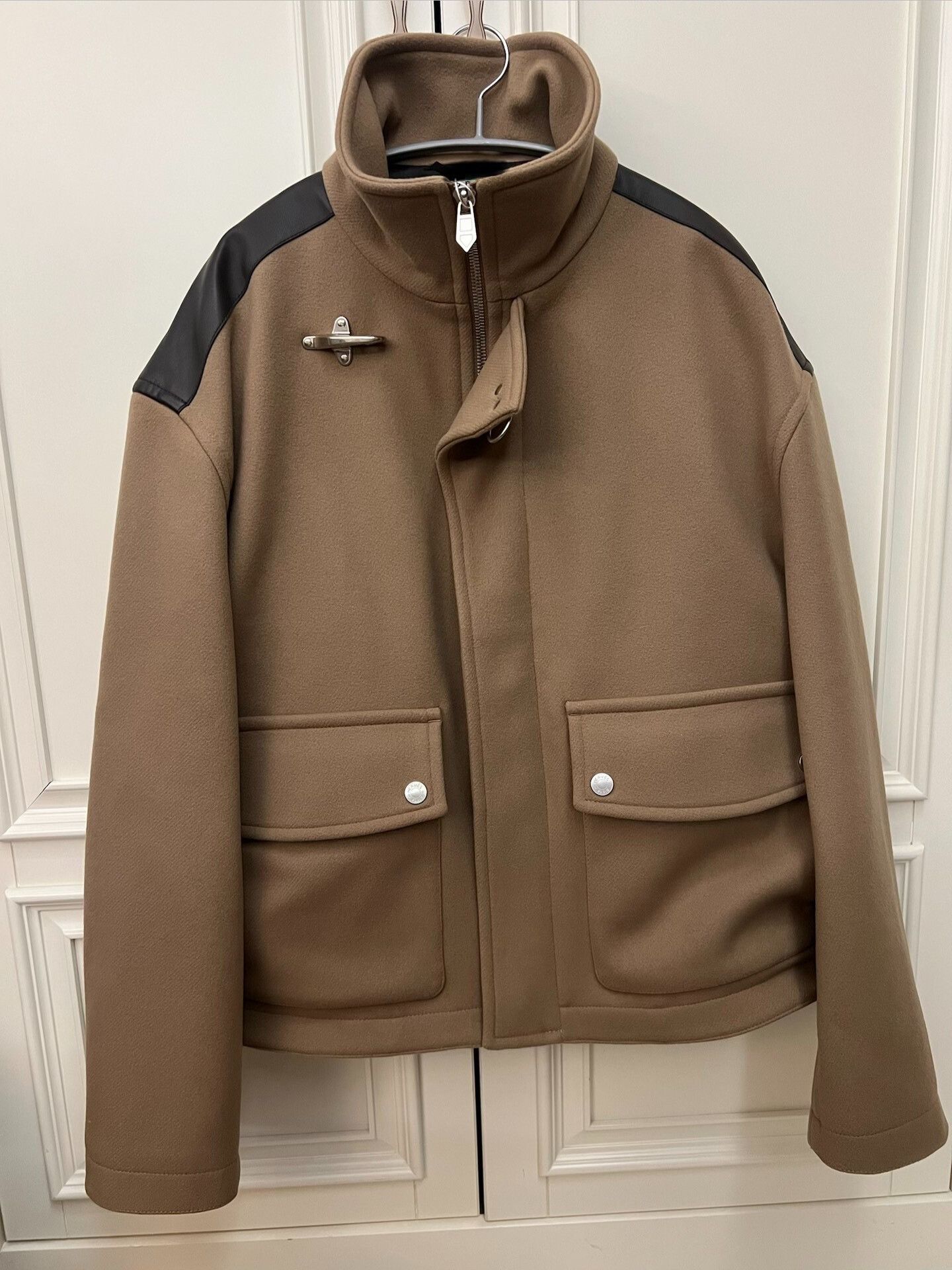 Hermes Hermes Men's Wool Leather Jacket Size US L / EU 52-54 / 3 - 1 Thumbnail
