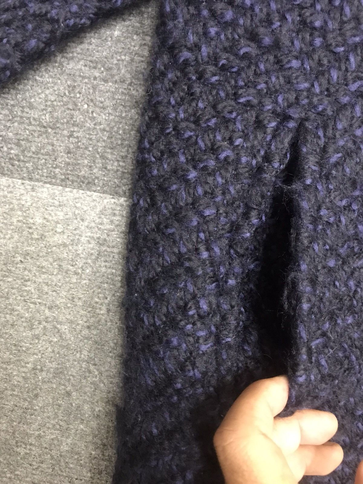 Designer × Japanese Brand × Tomorrowland Winter Very Rare KNOTat Two Tones Oversize Knitted Coat Size S / US 4 / IT 40 - 8 Thumbnail