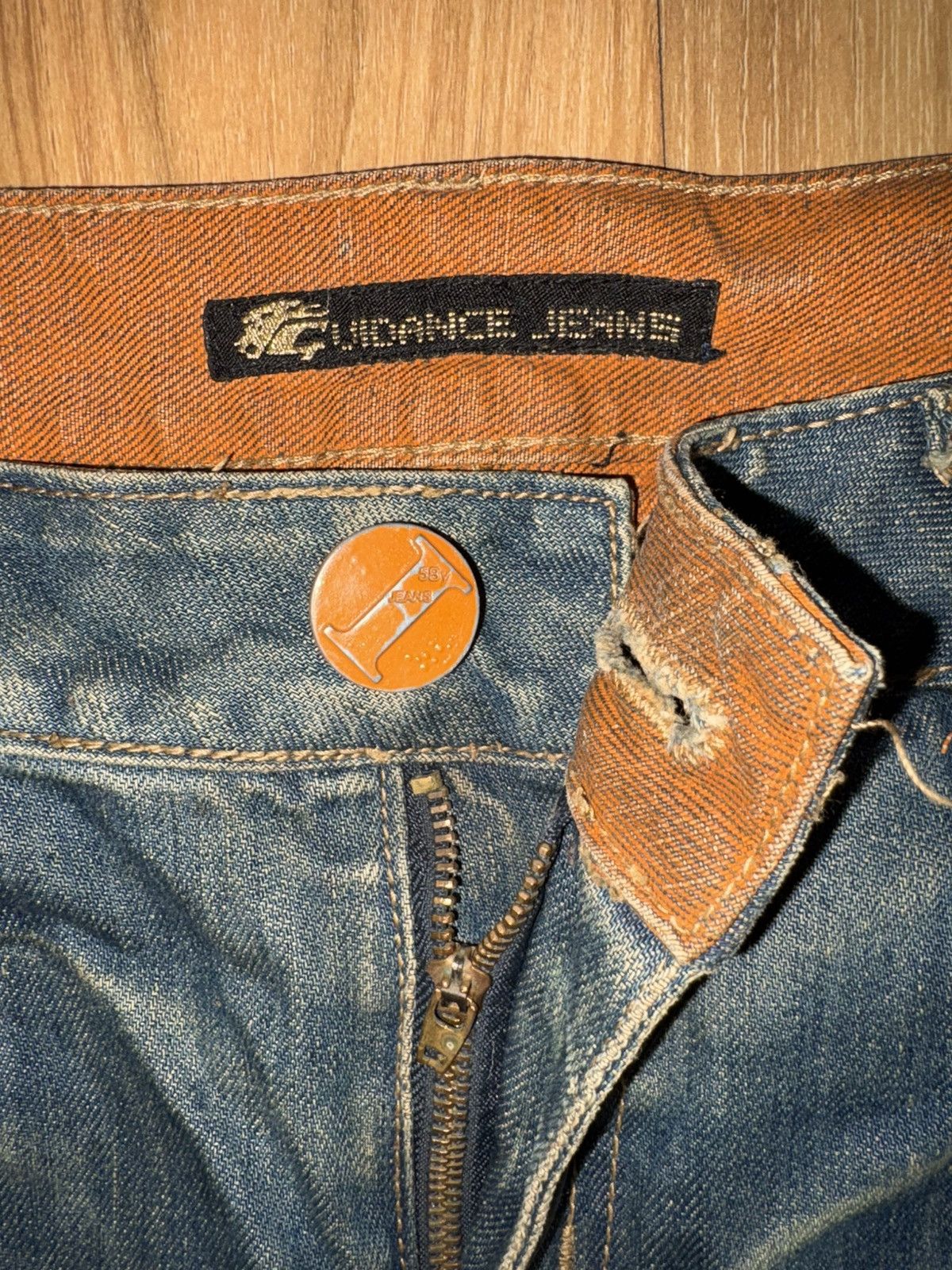 Japanese Brand Vintage Guidance Jeans Dirty Wash Y2K Streetwear Orange In Size US 32 / EU 48 - 4 Thumbnail