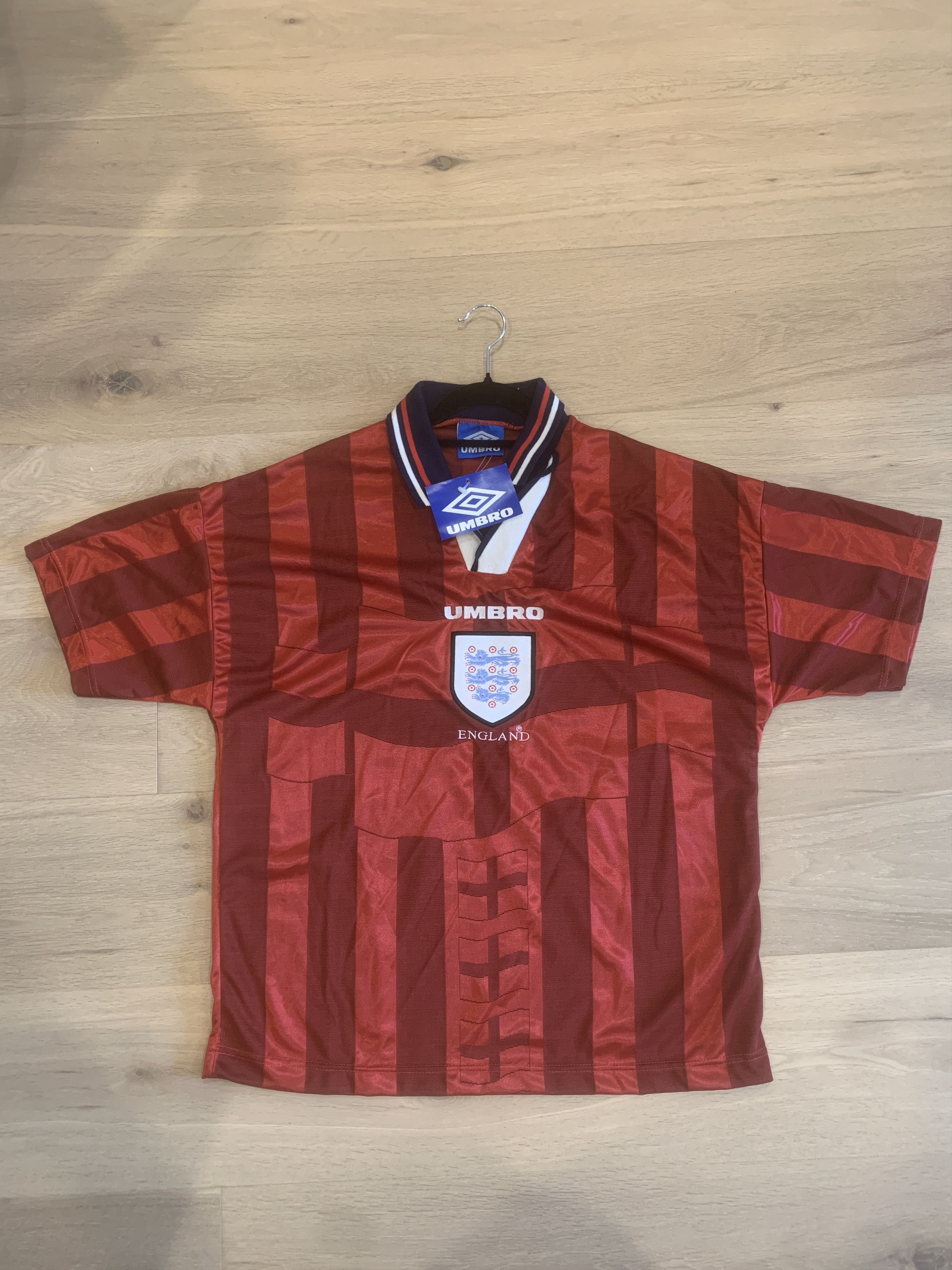 Umbro England 1998 Away Kit Football Shirt Soccer Jersey Size US M / EU 48-50 / 2 - 1 Thumbnail