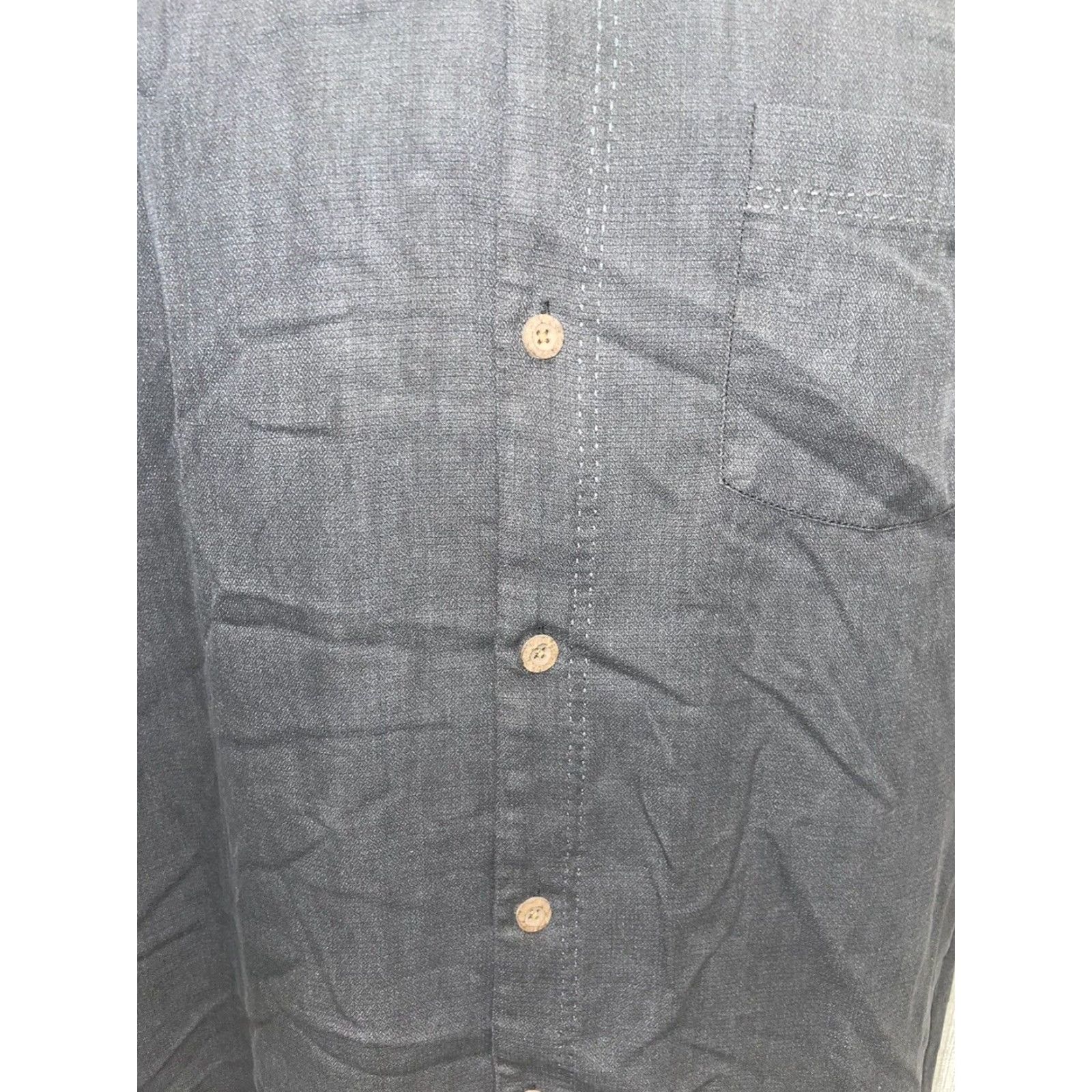 Tommy Bahama VINTAGE Tommy Bahama IslandZone SilK Blend Original Fit Shirt Mens L Black Short Sleeve Button-Up Size US L / EU 52-54 / 3 - 4 Thumbnail