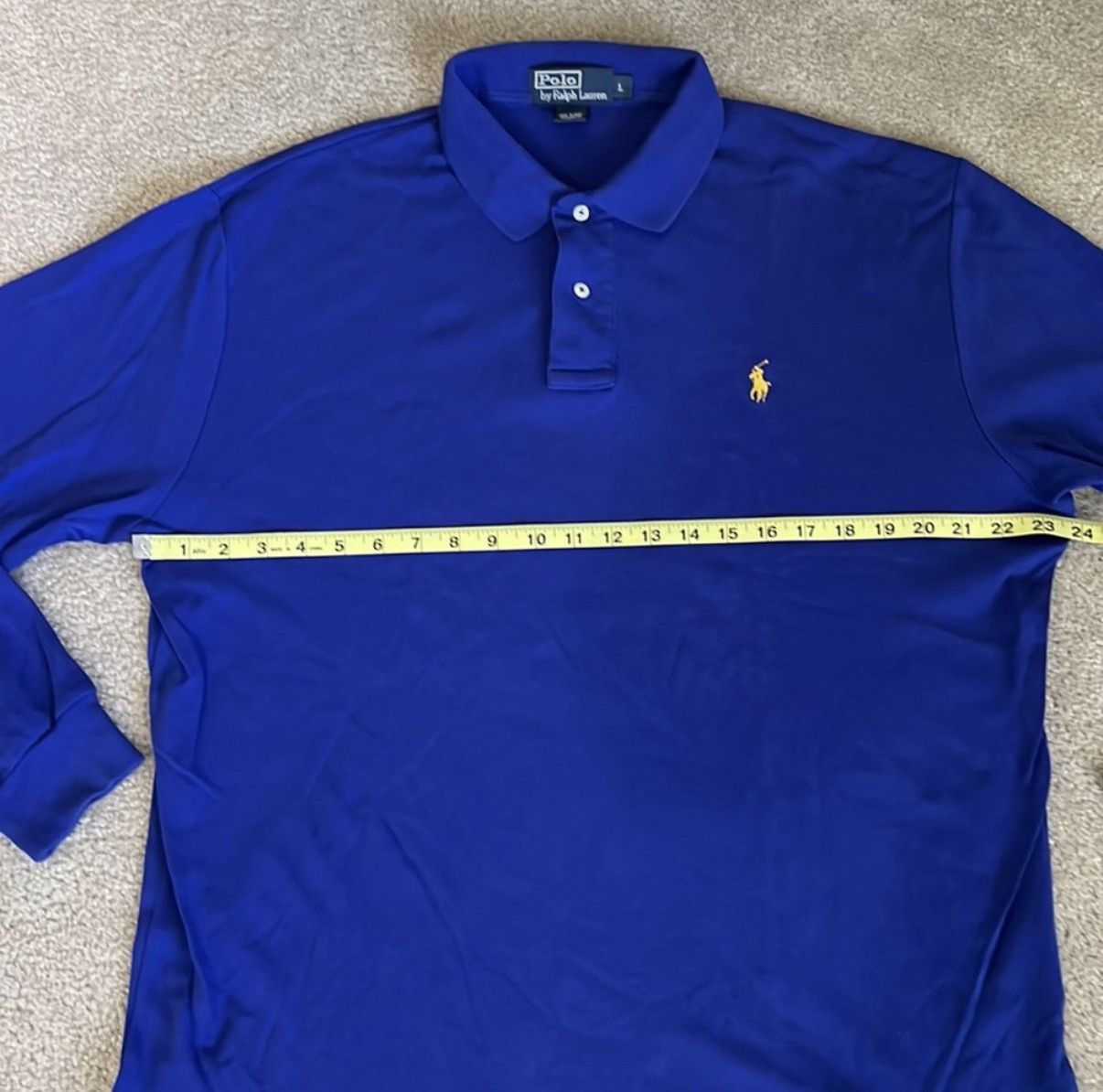 Polo Ralph Lauren Polo Ralph Lauren Blue Long Sleeve Polo Size US L / EU 52-54 / 3 - 2 Thumbnail