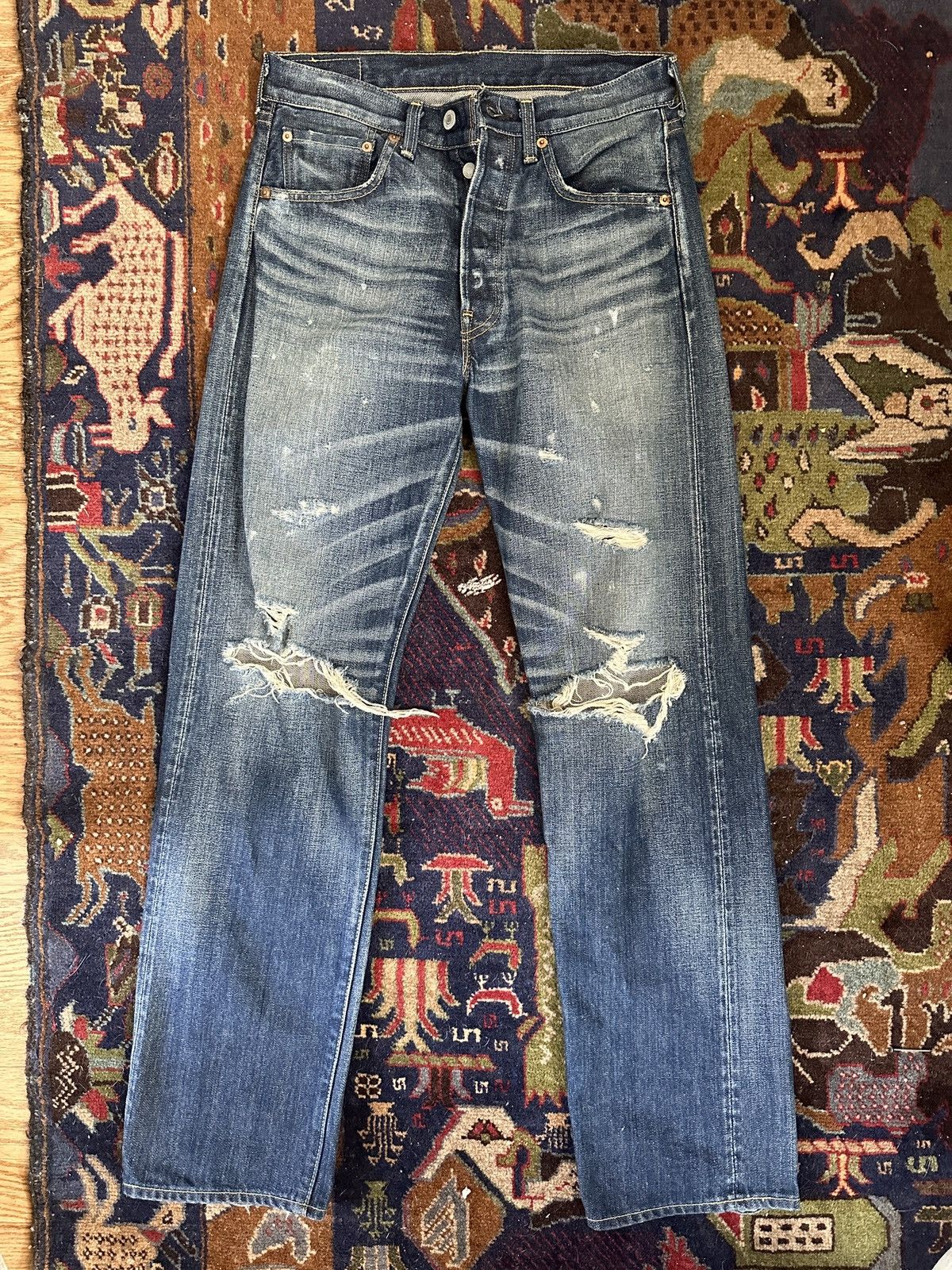 Levi's Dark wash distressed jeans Size US 30 / EU 46 - 1 Thumbnail