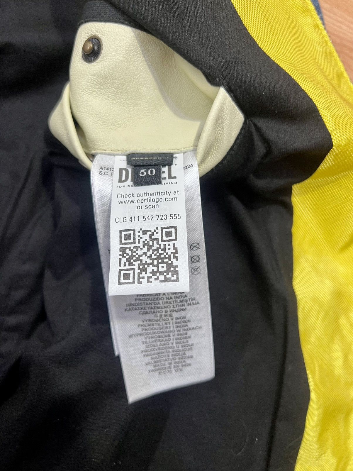Diesel Diesel L-LEOPOL leather combination jacket Size US L / EU 52-54 / 3 - 6 Thumbnail