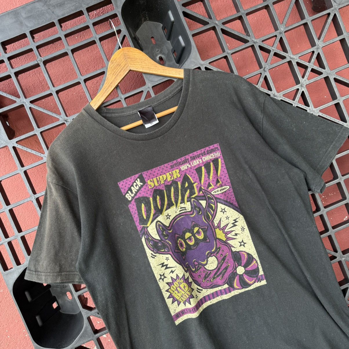 Japanese Brand Promo Tee Sunfaded Black Super Dona Size US XL / EU 56 / 4 - 4 Thumbnail