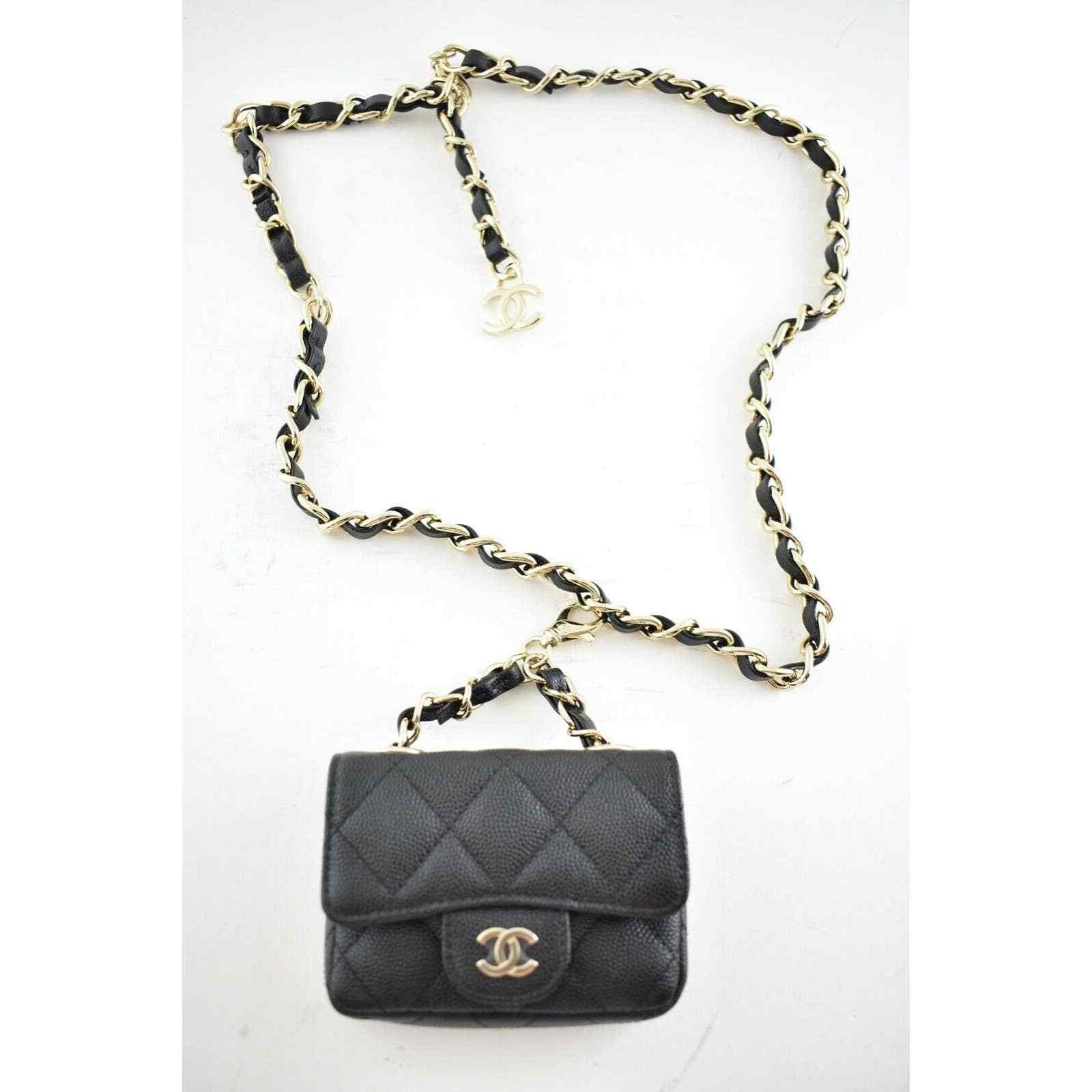 Chanel Chanel Mini Chain Classic Gold Card Belt Waist Necklace Bag Size ONE SIZE - 1 Thumbnail