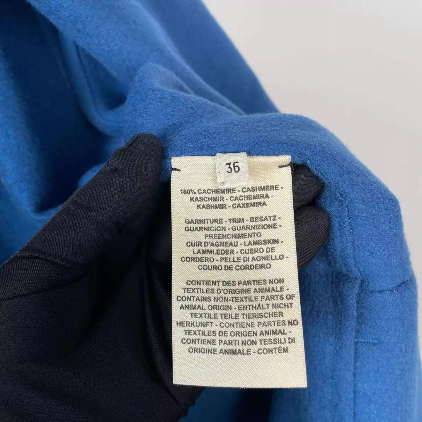 Hermes Hermes Chain Short Cashmere Coat Gem Blue Lining 36 Size XS / US 0-2 / IT 36-38 - 4 Thumbnail