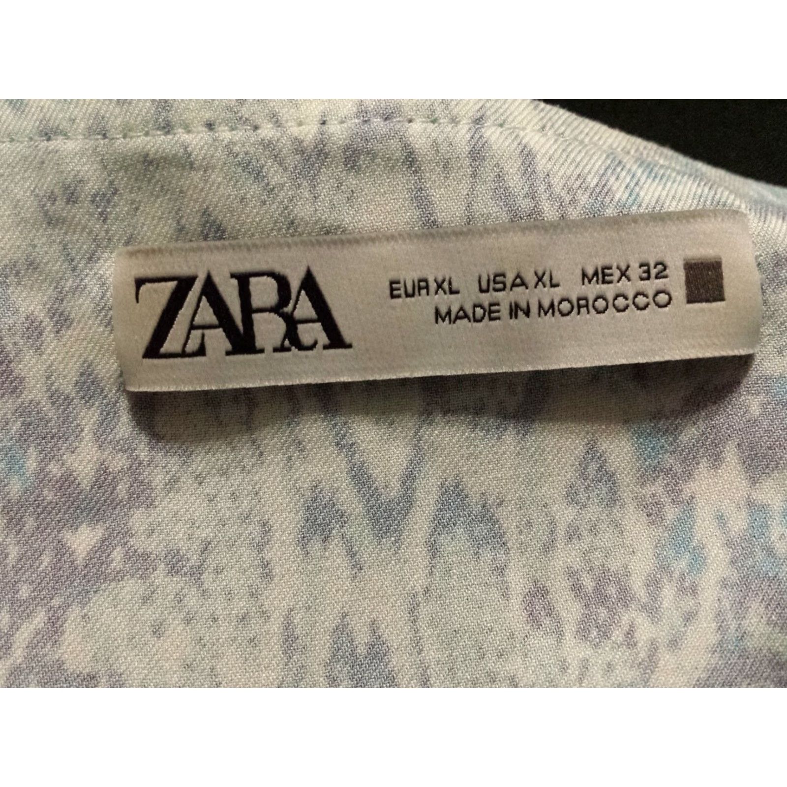 Zara Zara Blouse Womens XL Multicolor Geometric Long Sleeve V-Neck Ruffle Shirt Size XL / US 12-14 / IT 48-50 - 5 Thumbnail