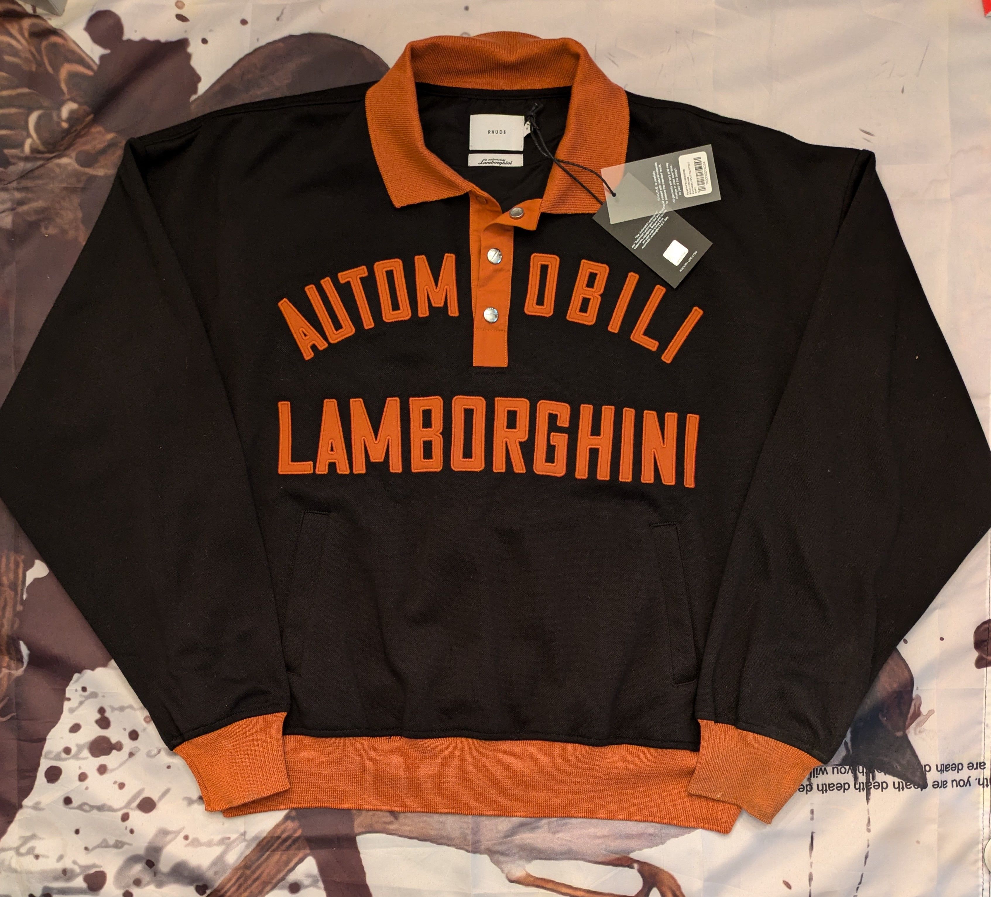 Lamborghini × Rhude Lamborghini Pique Polo Sweatshirt Size US XL / EU 56 / 4 - 1 Thumbnail