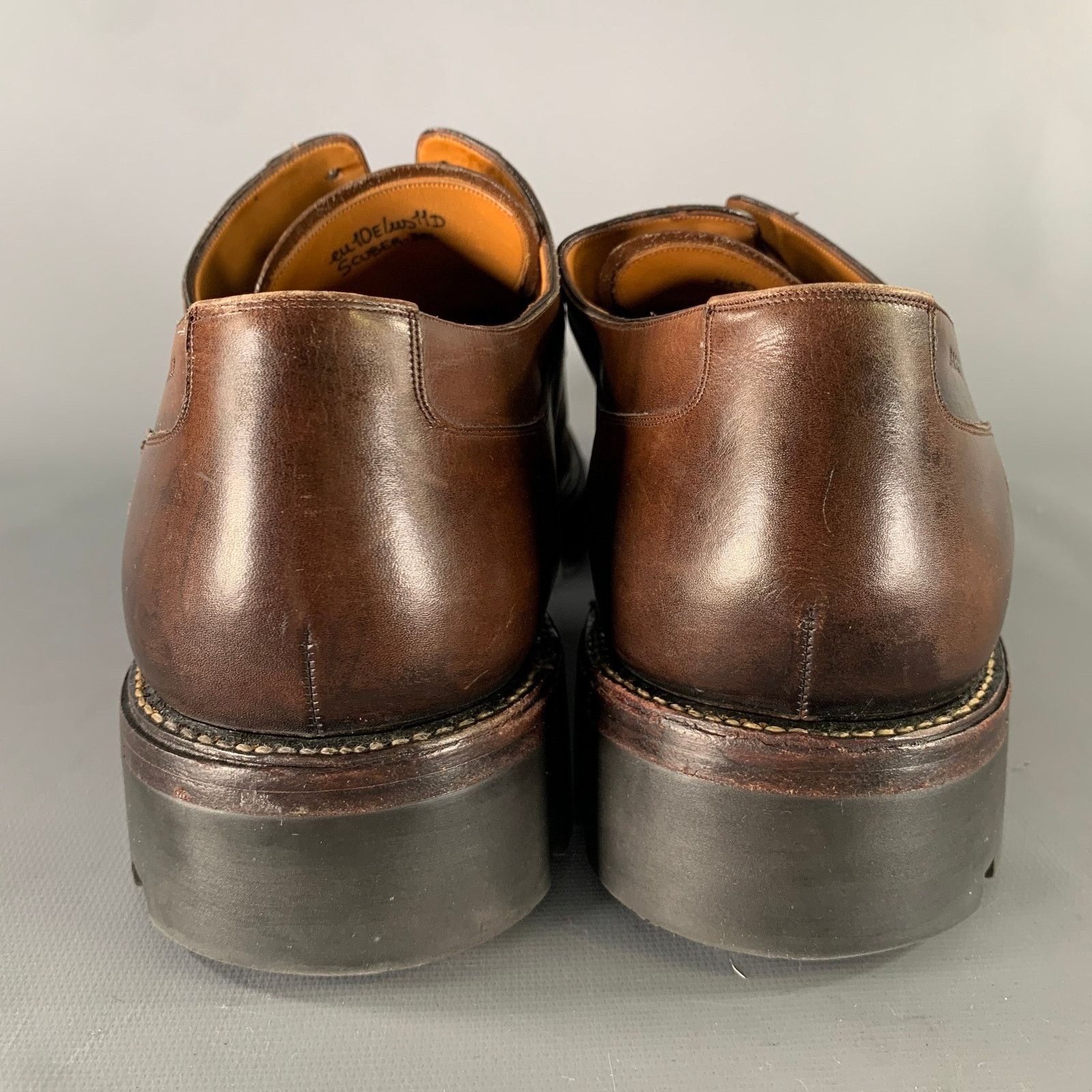 Bally BALLY SCUBER Brown Contrast Stitch Leather Derby Lace Up Size US 12 / EU 45 - 3 Thumbnail