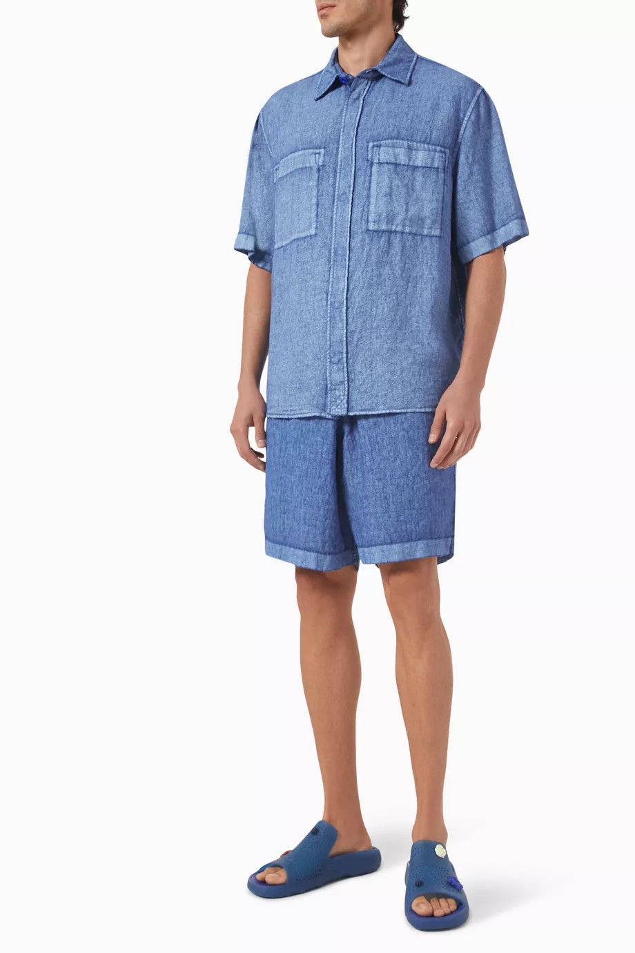 Burberry o1y0426 Solid Color Shirt in Blue Size US XL / EU 56 / 4 - 4 Thumbnail