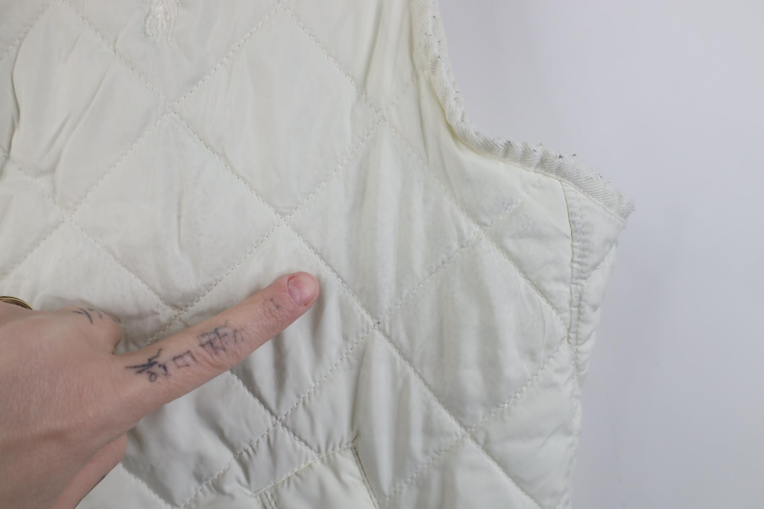 Polo Ralph Lauren Vintage Ralph Lauren Quilted Full Zip Vest Jacket Cream Size XL / US 12-14 / IT 48-50 - 7 Thumbnail