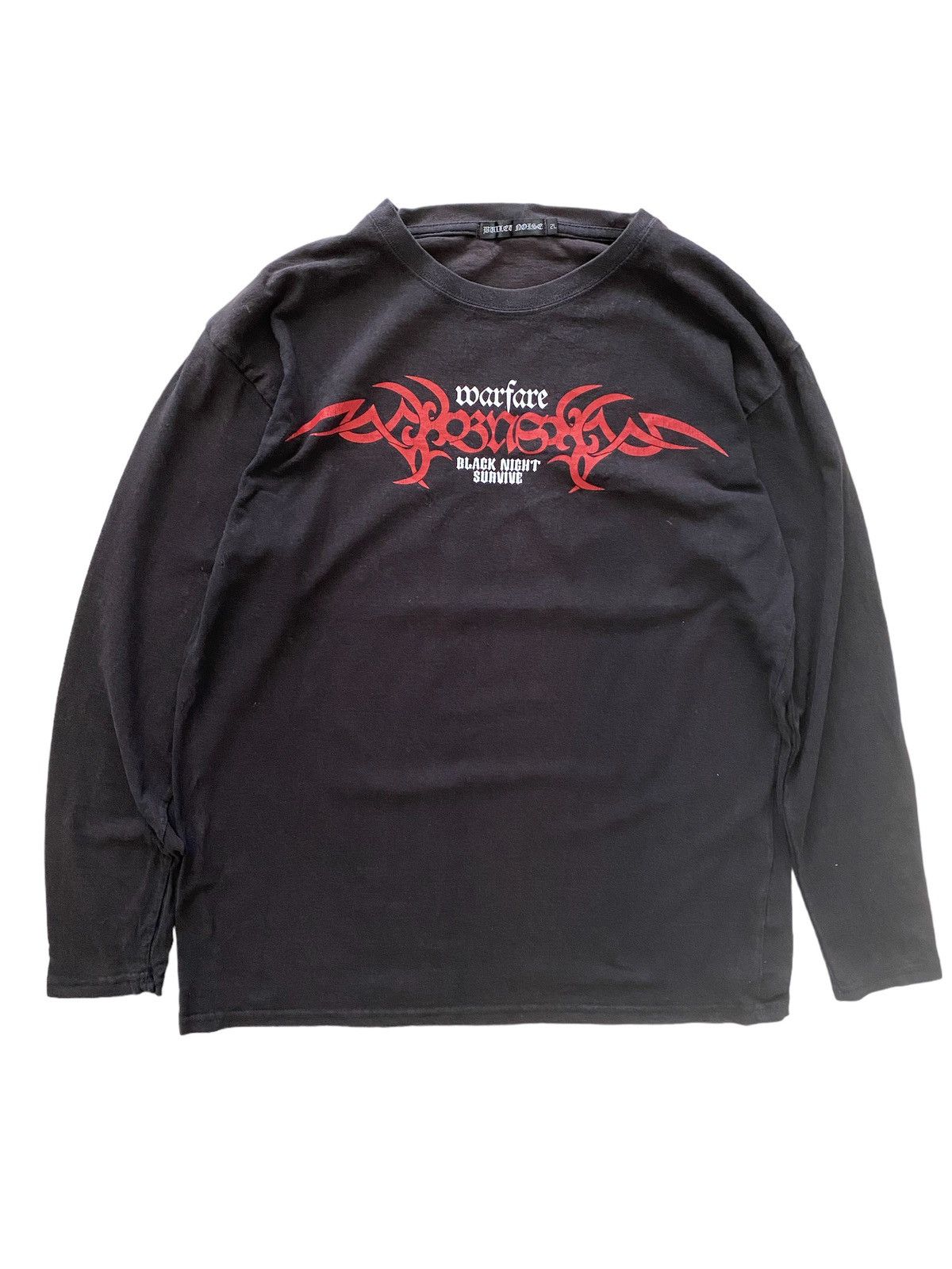 Hysteric Glamour × Seditionaries × Vintage Vintage BLACK NIGHT SURVIVE PUNK Sleeve Shirt nice design Size US L / EU 52-54 / 3 - 6 Thumbnail