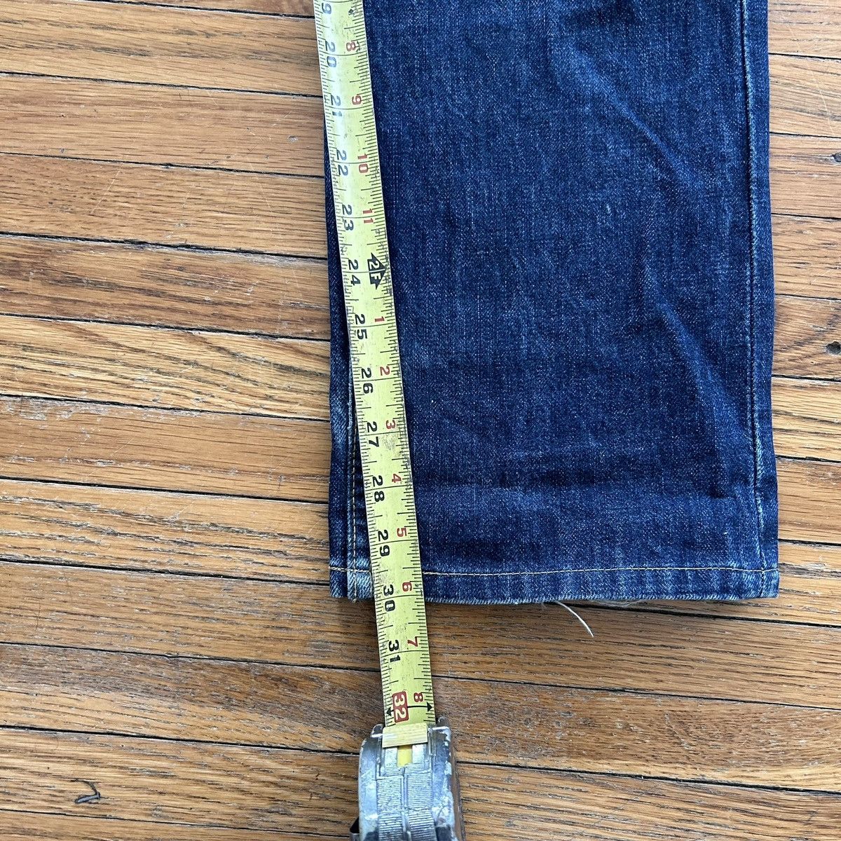 Beams Japan Distressed and Faded Straight Leg Raw Denim Jeans Size US 34 / EU 50 - 10 Thumbnail