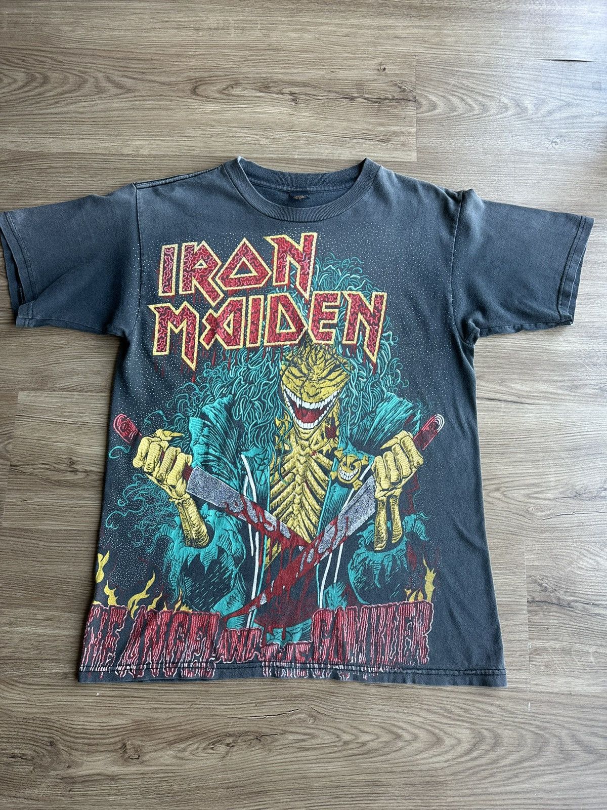 Band Tees × Iron Maiden × Vintage Vintage Iron Maiden Angel The Gambler Shirt Band Tee Mexico Size US M / EU 48-50 / 2 - 1 Thumbnail