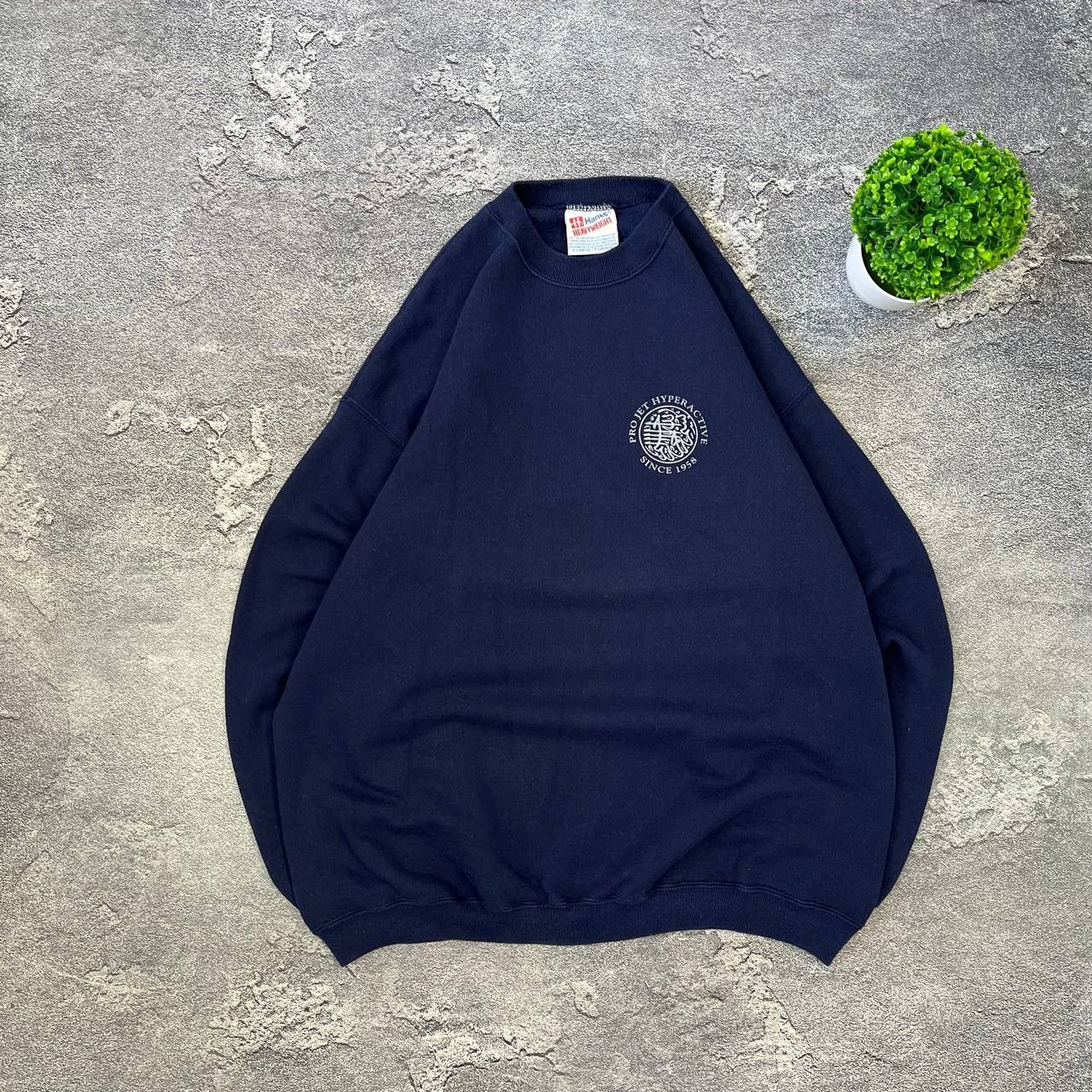 Japanese Brand Vintage Hanes HeavyWeight Sweatshirt Pro Jet HyperActive Size US XL / EU 56 / 4 - 6 Thumbnail