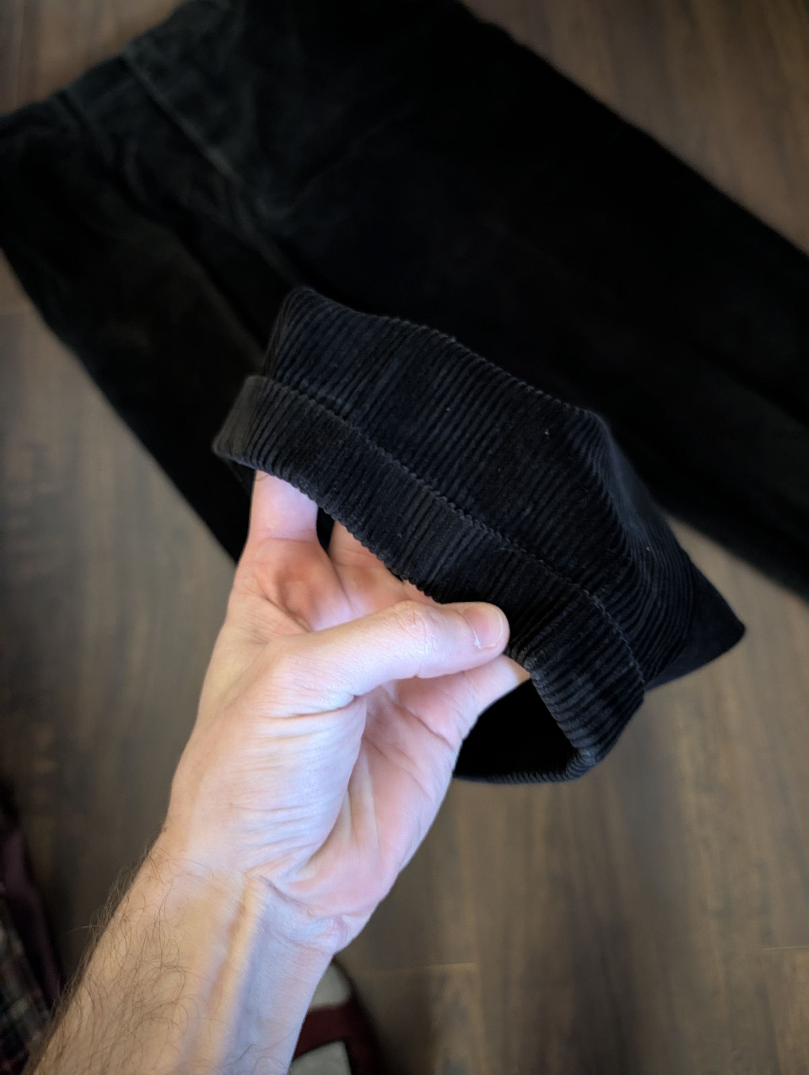 Bullock & Jones Vintage black corduroy cuffed MiUSA tailored pants 35" Size US 35 - 3 Thumbnail