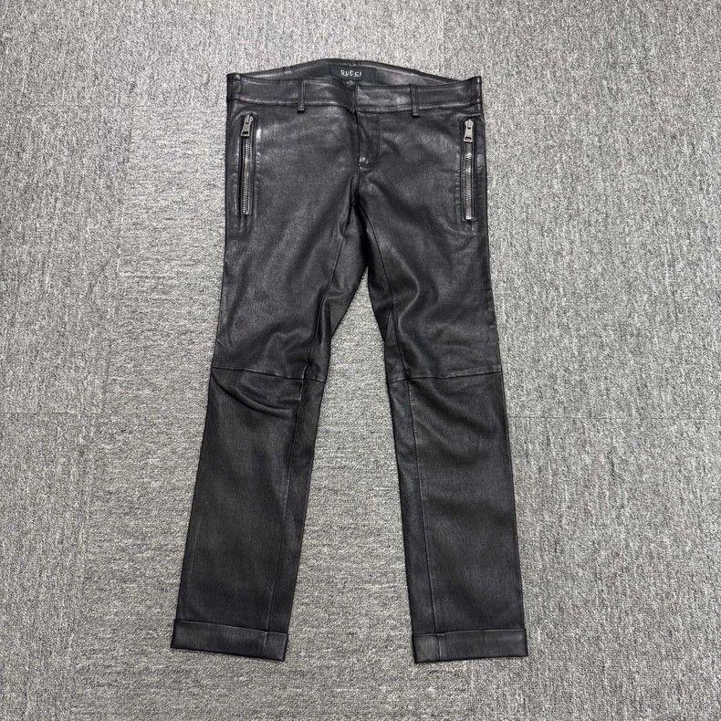 Gucci Gucci Black sheepskin casual pants Size US 30 / EU 46 - 1 Thumbnail