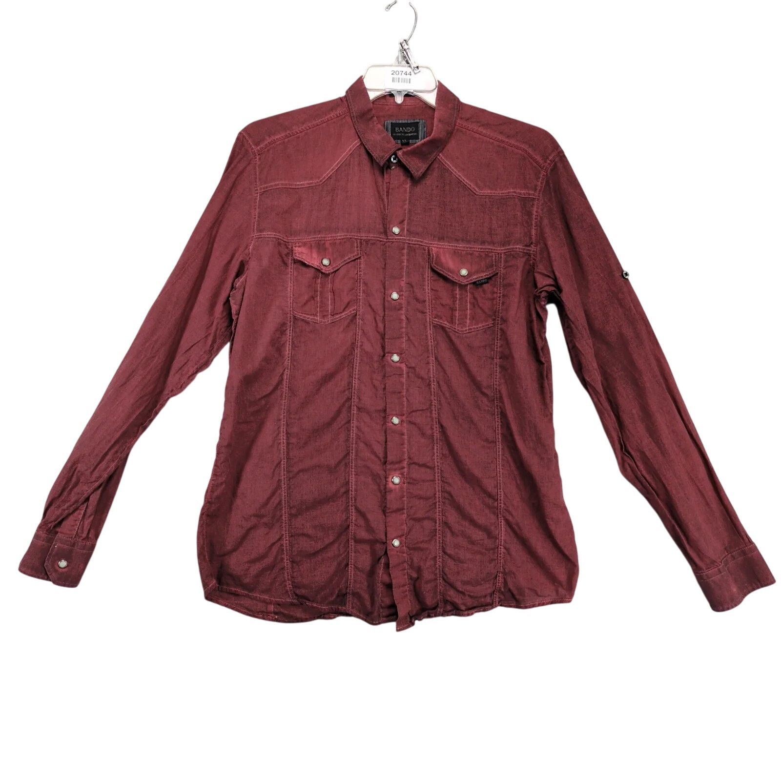 Other Bando Argentina Burgundy Pearl Snap Shirt Men's XL Long Slv Size US XL / EU 56 / 4 - 1 Thumbnail