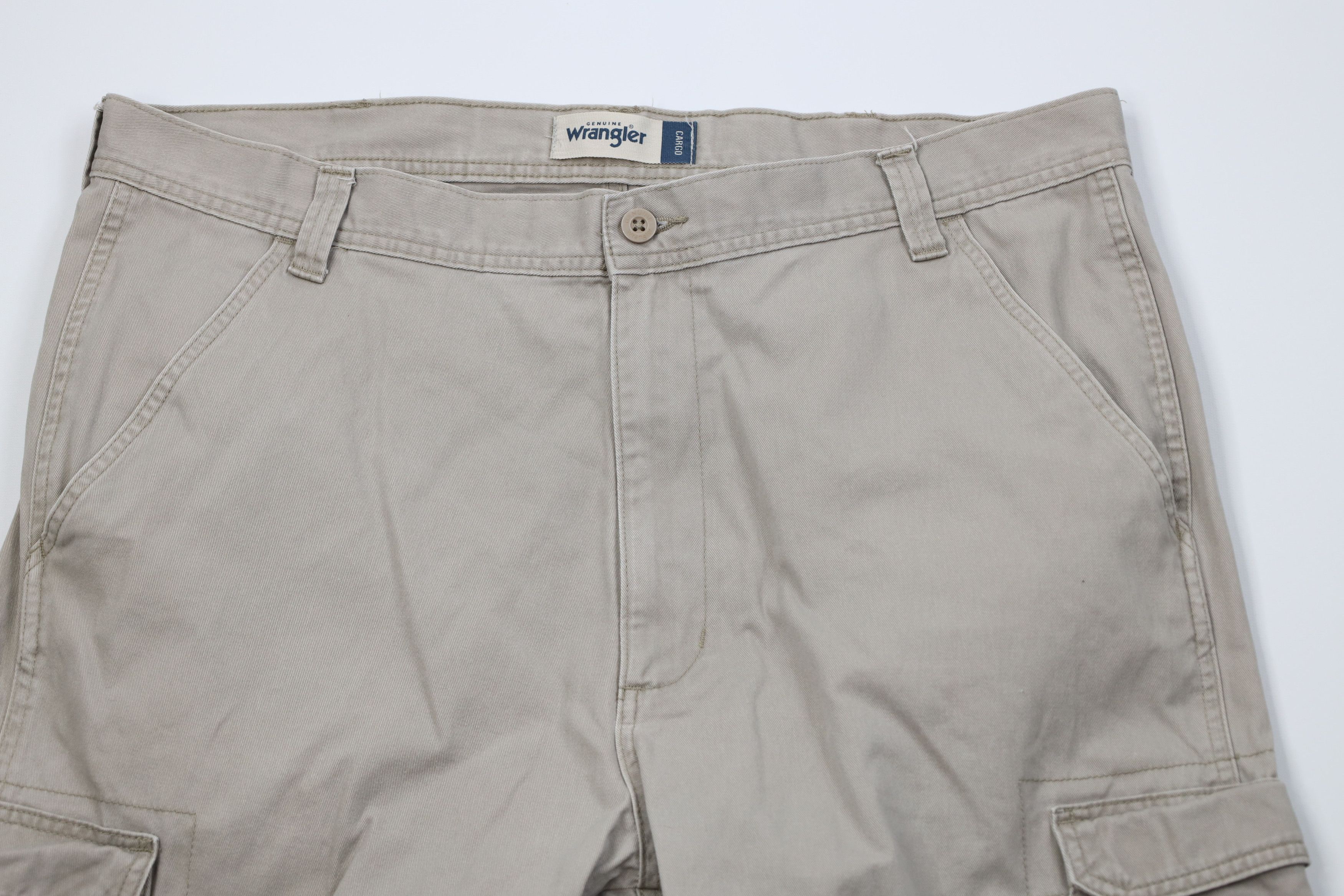 Wrangler Vintage Y2K Wrangler Baggy Wide Leg Cargo Pants Beige Cotton Size US 38 / EU 54 - 2 Thumbnail