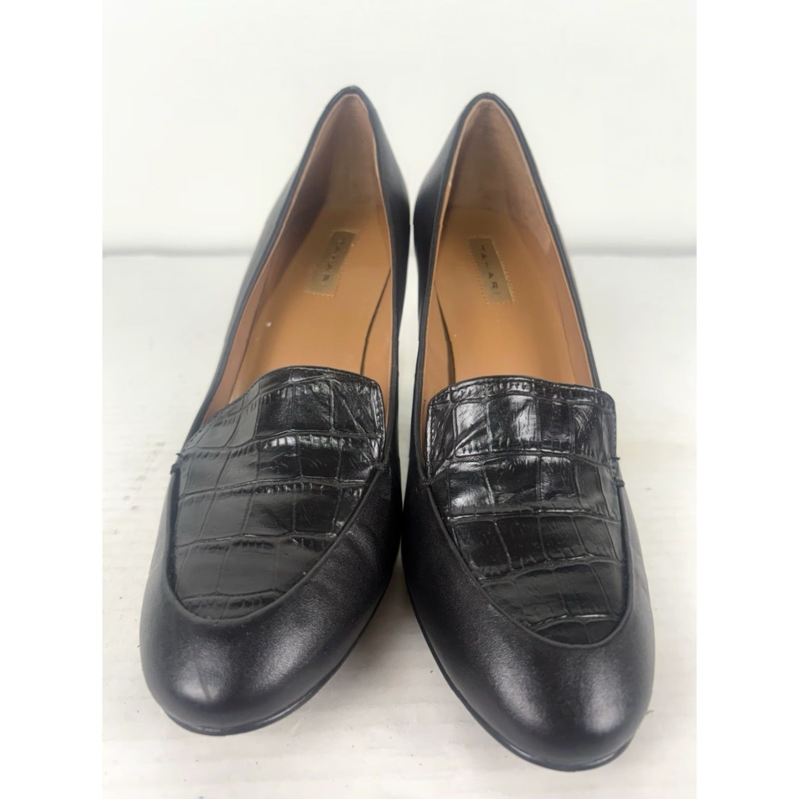 Vintage VINTAGE Tahari Fury Leather Block Heel Shoes Women’s Size 8M Black Stylish Modern Size US 8 / IT 38 - 2 Thumbnail