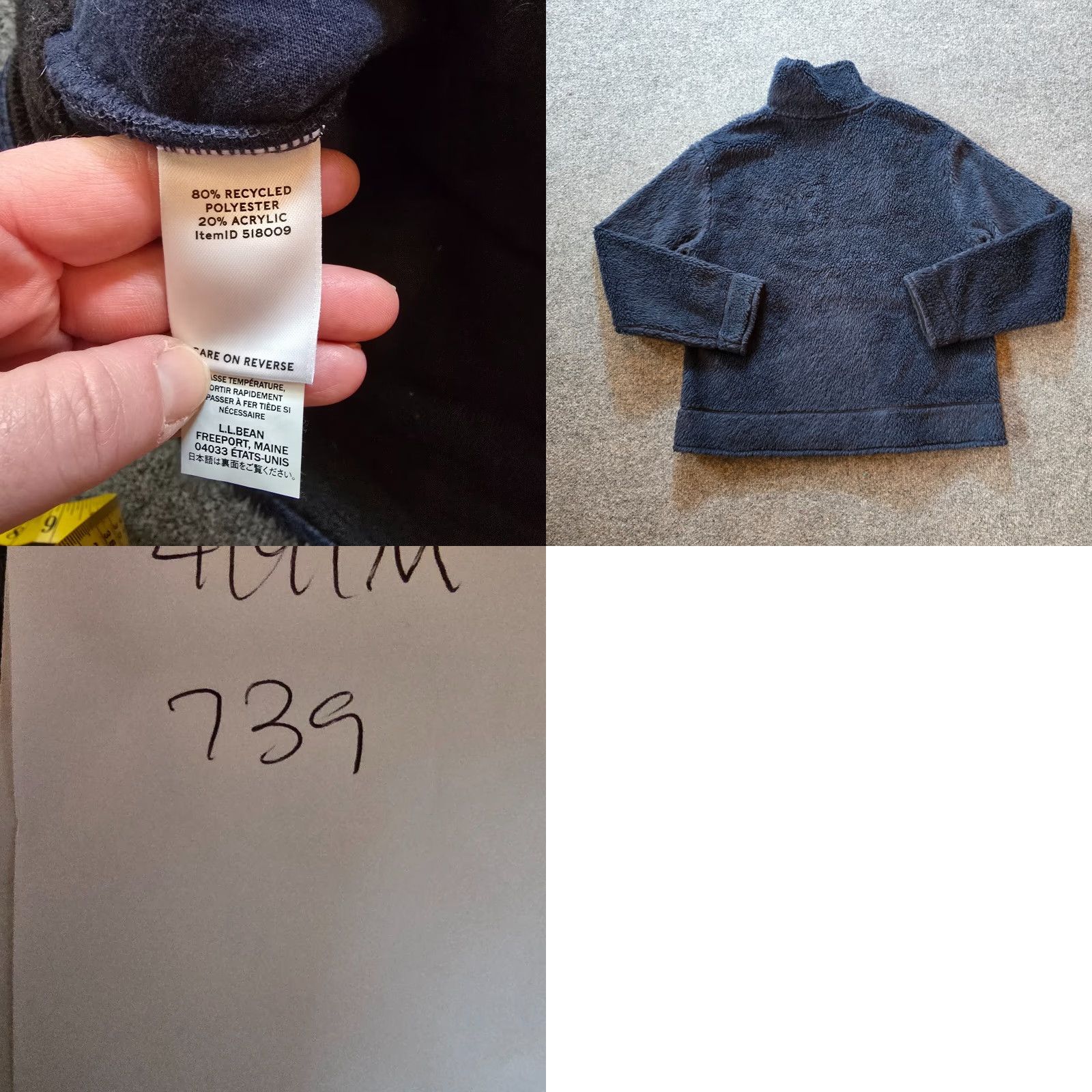 Vintage LL Bean Signature Sweater Womens Size Medium Blue Fleece Pockets Outdoors Pullover Mock Neck Long Sleeve Regular Fit Knit Style Shirt Size M / US 6-8 / IT 42-44 - 8 Thumbnail