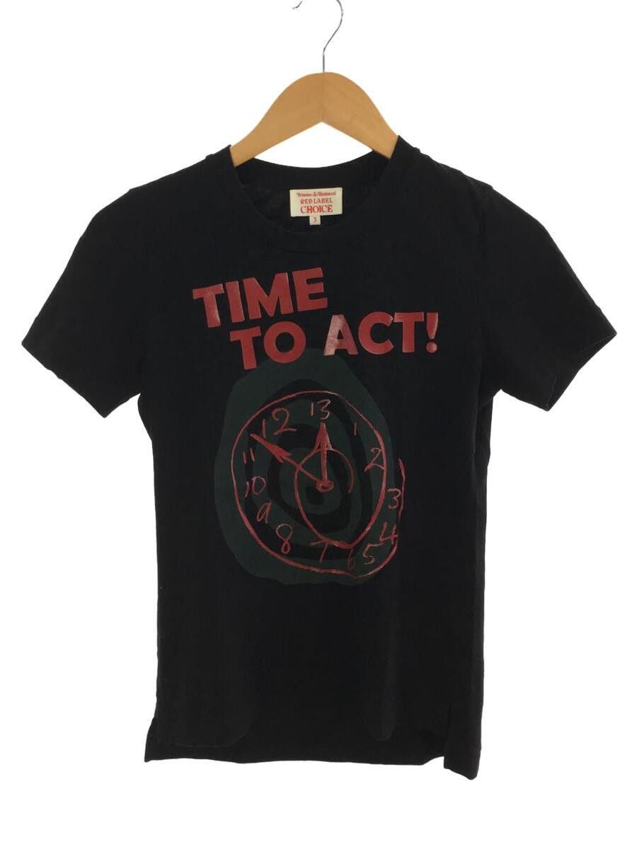 image of Vivienne Westwood Time To Act! T-Shirt in Black, Women's (Size Large)