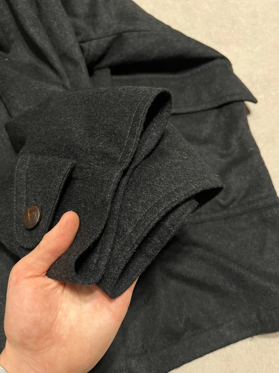 Other Vintage 90s Men`s Coat Viscose Wool Heavyweight Size US L / EU 52-54 / 3 - 17 Thumbnail