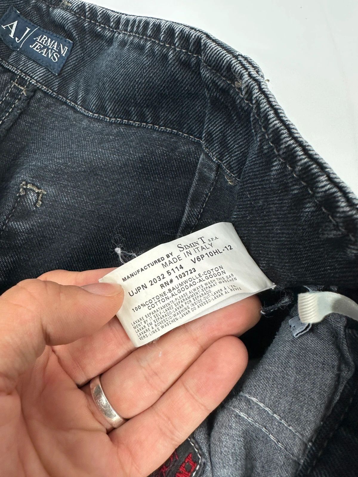 Armani Armani Jeans 00’s Black Indigo Carpenter Wide Legs Jeans Size US 32 / EU 48 - 10 Thumbnail