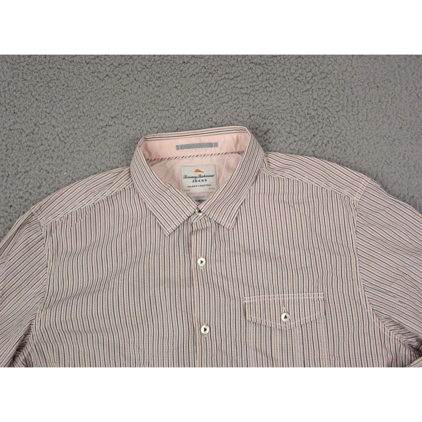 Tommy Bahama Tommy Bahama Shirt Adult Large L Pink Island Modern Fit Geometric Mens Size US L / EU 52-54 / 3 - 2 Thumbnail
