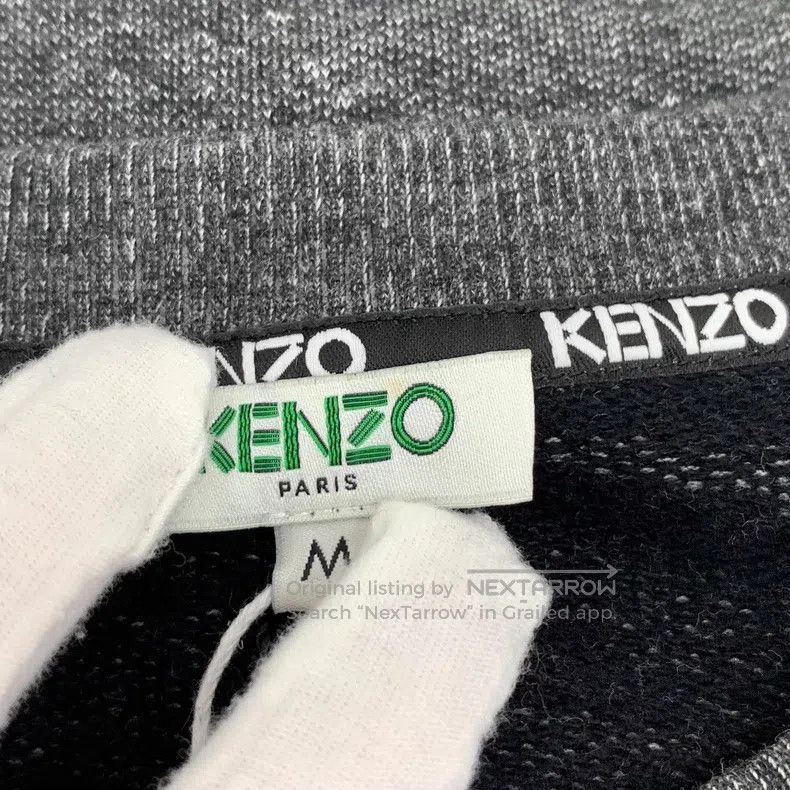 Kenzo Kenzo Dark Grey Logo Floral Embroidered Cotton Short Sleev Size M / US 6-8 / IT 42-44 - 9 Thumbnail