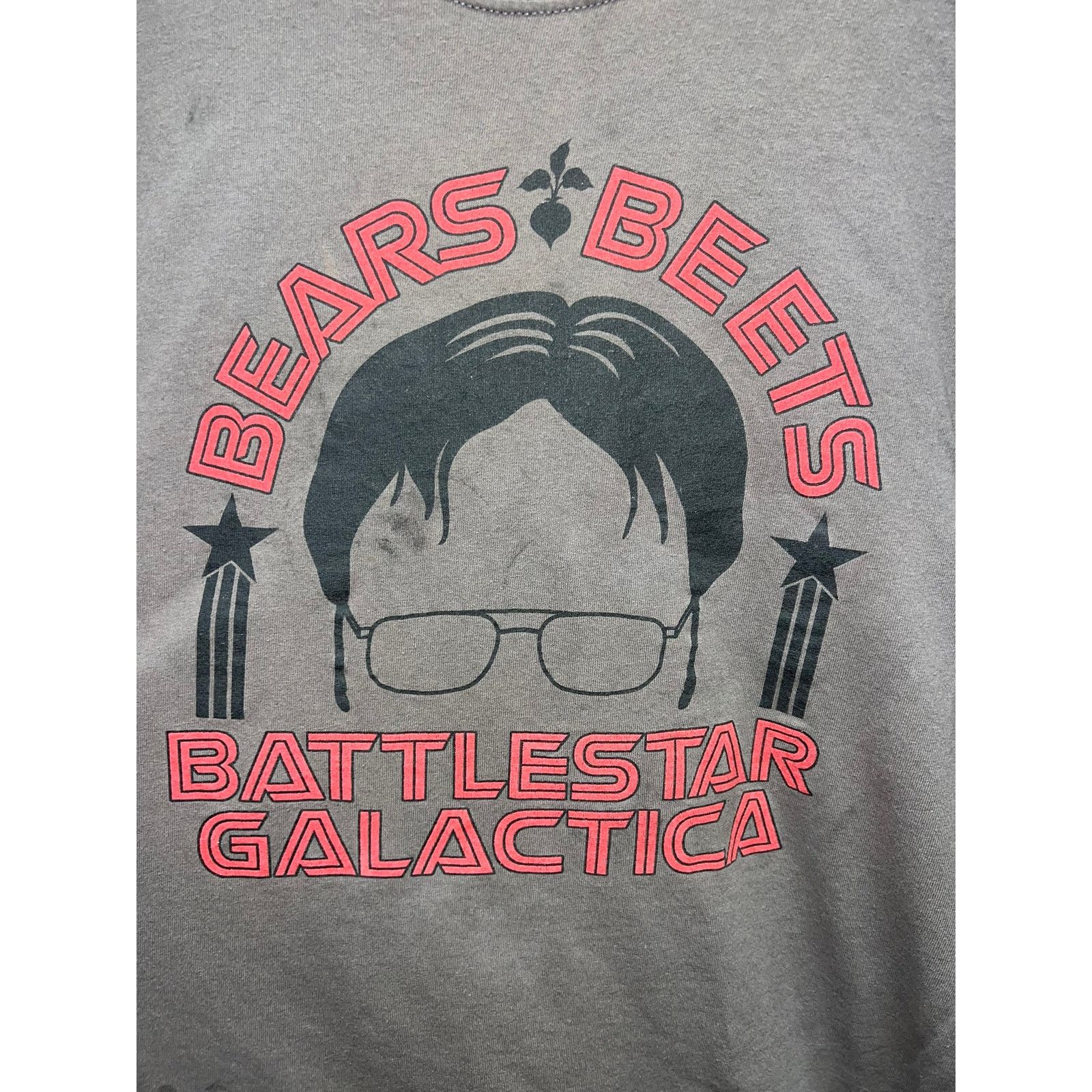 Vintage The Office Bears Beets Battlestar Galactica Shirt Stained XL Size US XL / EU 56 / 4 - 2 Thumbnail