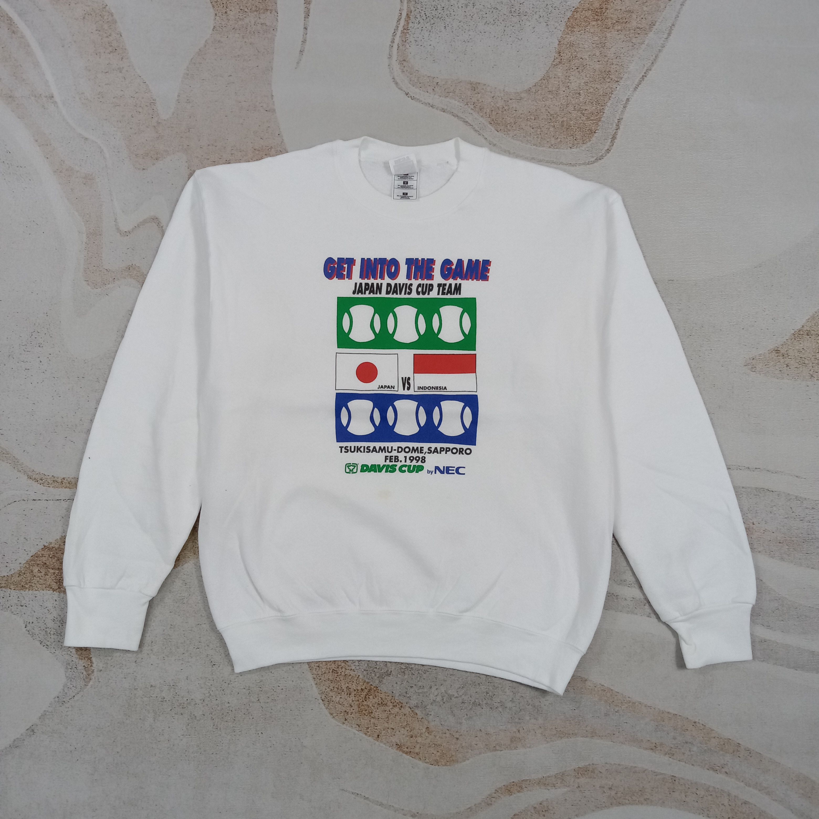 Vintage 1998 Davin Cup Japan Tennis Sport Sweatshirt C287N32 Size US M / EU 48-50 / 2 - 1 Thumbnail