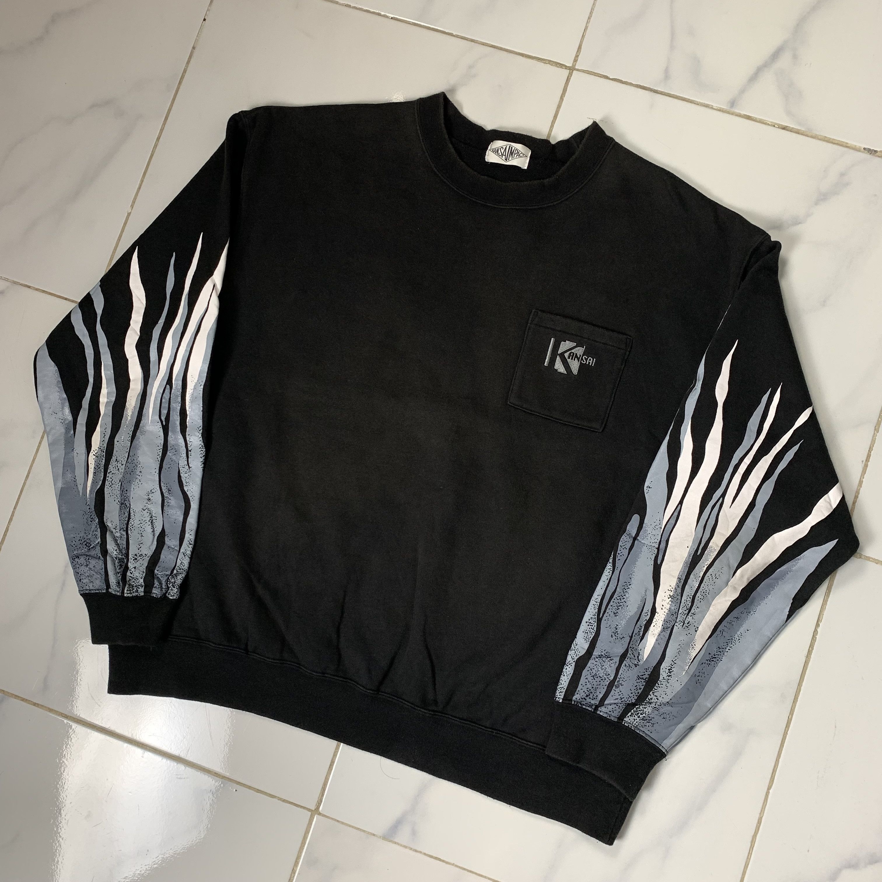 Kansai Yamamoto Vintage Kansai Impact Kansai Yamamoto Sweatshirt Crewneck Size US L / EU 52-54 / 3 - 6 Thumbnail
