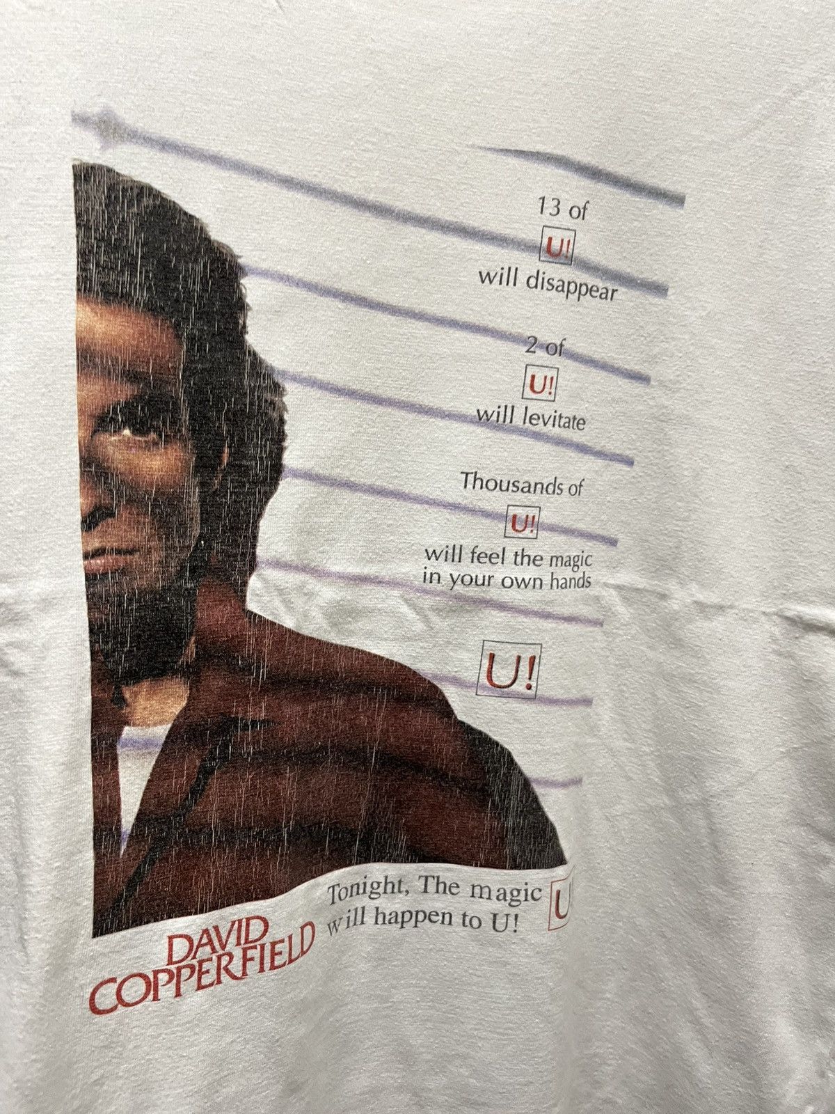 Vintage Vintage 90s David Copperfield Magician Show Promo T-Shirt Size US M / EU 48-50 / 2 - 2 Thumbnail
