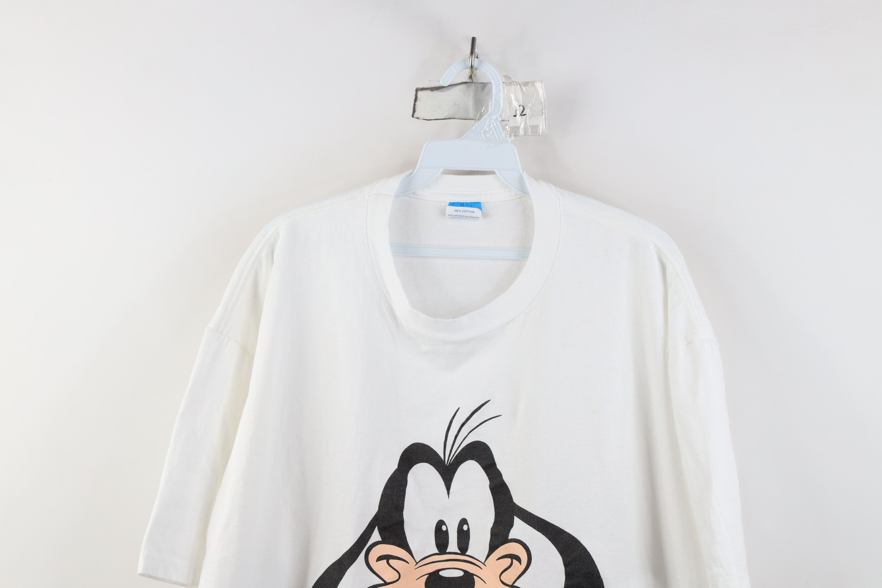 Disney Vintage 90s Disney Jumbo Print Goofy T-Shirt White USA Size US XXL / EU 58 / 5 - 2 Thumbnail