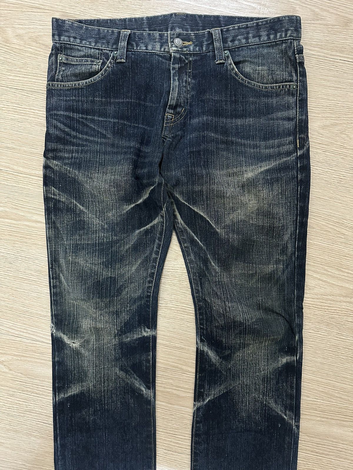 Japanese Brand Zero by Tornado Mart Japan Wash Distressed Punk Style Jeans Size US 34 / EU 50 - 3 Thumbnail