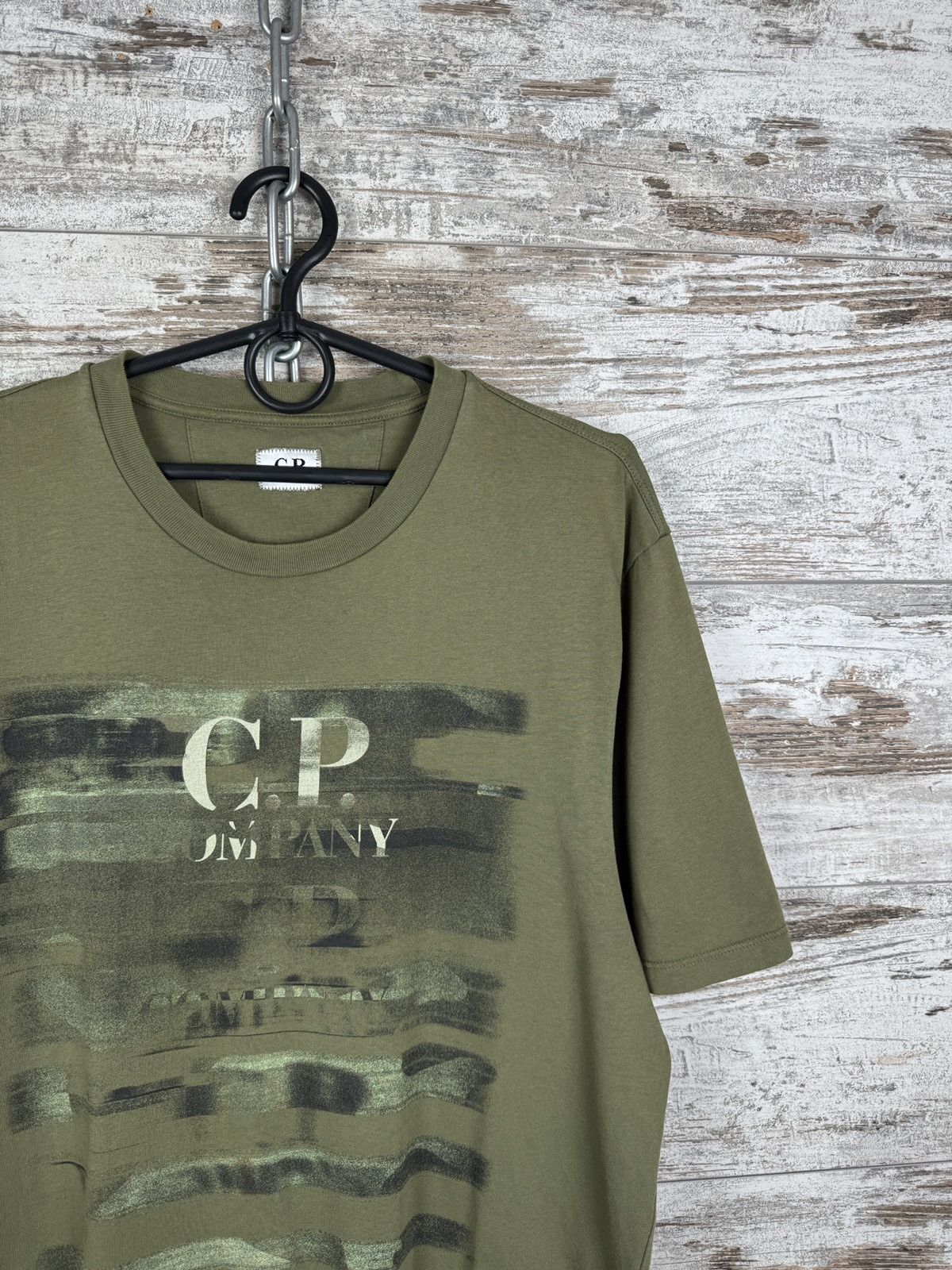 C.P. Company Mens Vintage C.P. Company t-shirt big logo tee green Size US M / EU 48-50 / 2 - 2 Thumbnail