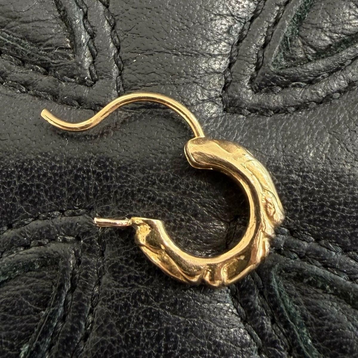 Chrome Hearts Chrome Hearts 22K Gold Tiny Scroll Hoop Earring Size ONE SIZE - 6 Thumbnail
